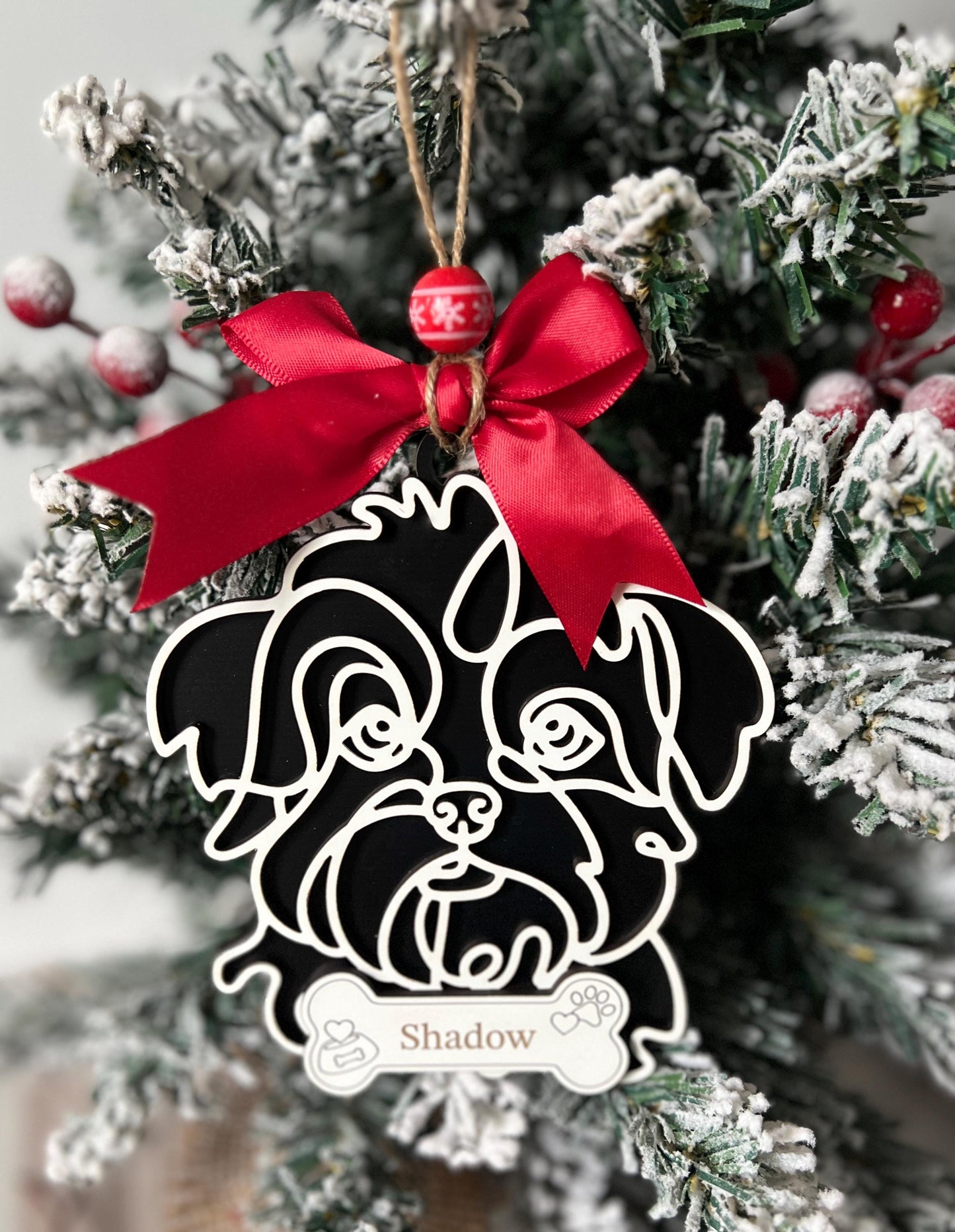 Custom Dog Ornament, Personalized Pet Lover Gift, Dog Mom Present, New Puppy Owner, Weiner Dog