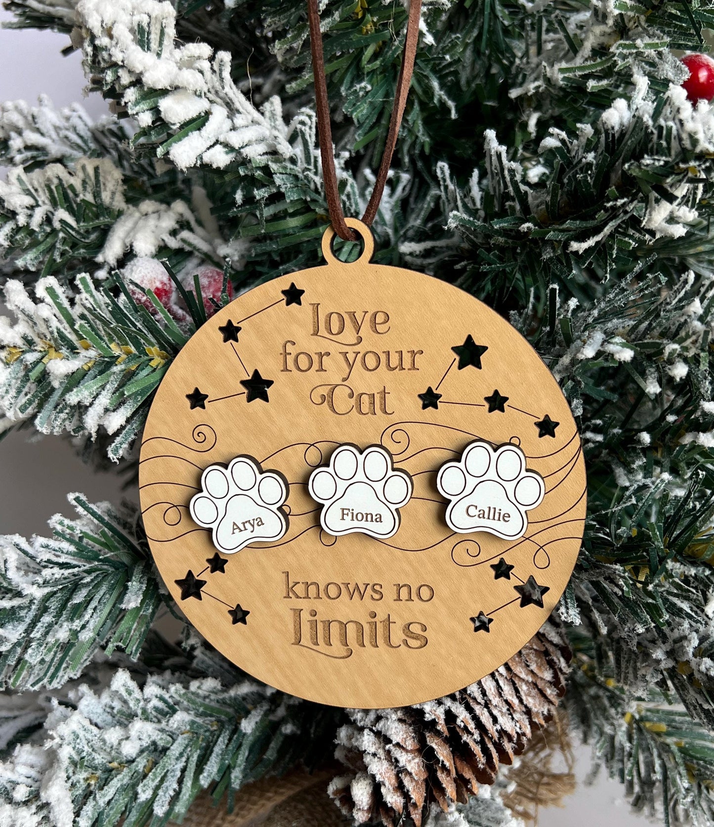 Personalized Cat Christmas Ornament, Cat Mom Xmas Gift, Cat Lover Present, New Kitty Owner Present, Pet Lover, Cat Mama