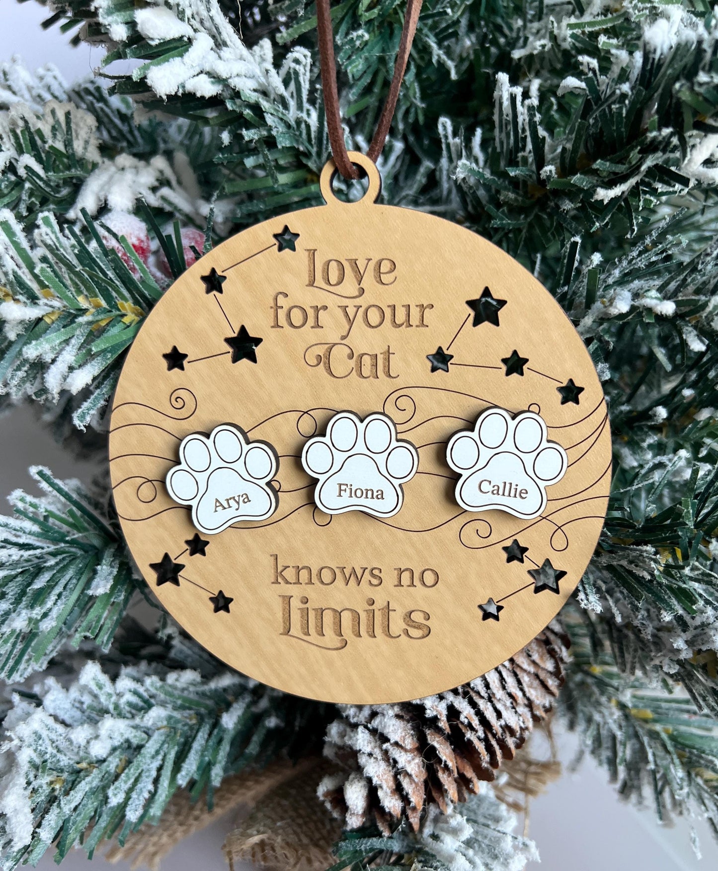 Personalized Cat Christmas Ornament, Cat Mom Xmas Gift, Cat Lover Present, New Kitty Owner Present, Pet Lover, Cat Mama