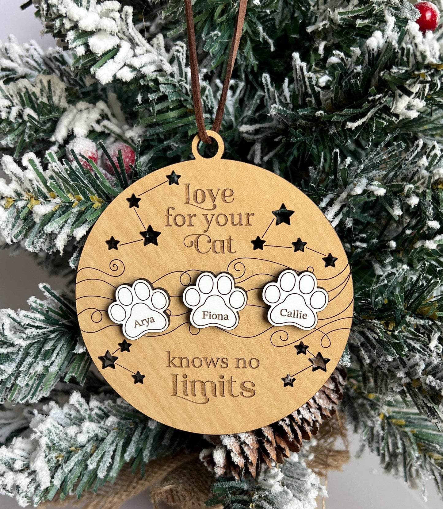 Personalized Cat Christmas Ornament, Cat Mom Xmas Gift, Cat Lover Present, New Kitty Owner Present, Pet Lover, Cat Mama