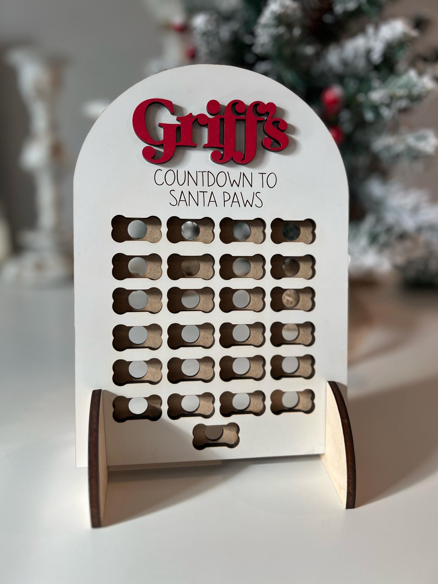 Personalized Dog Advent Calendar, Christmas Countdown, Custom Gift for Pet Lover, Dog Treat Advent, New Puppy, Treat Holder, Dog Mom