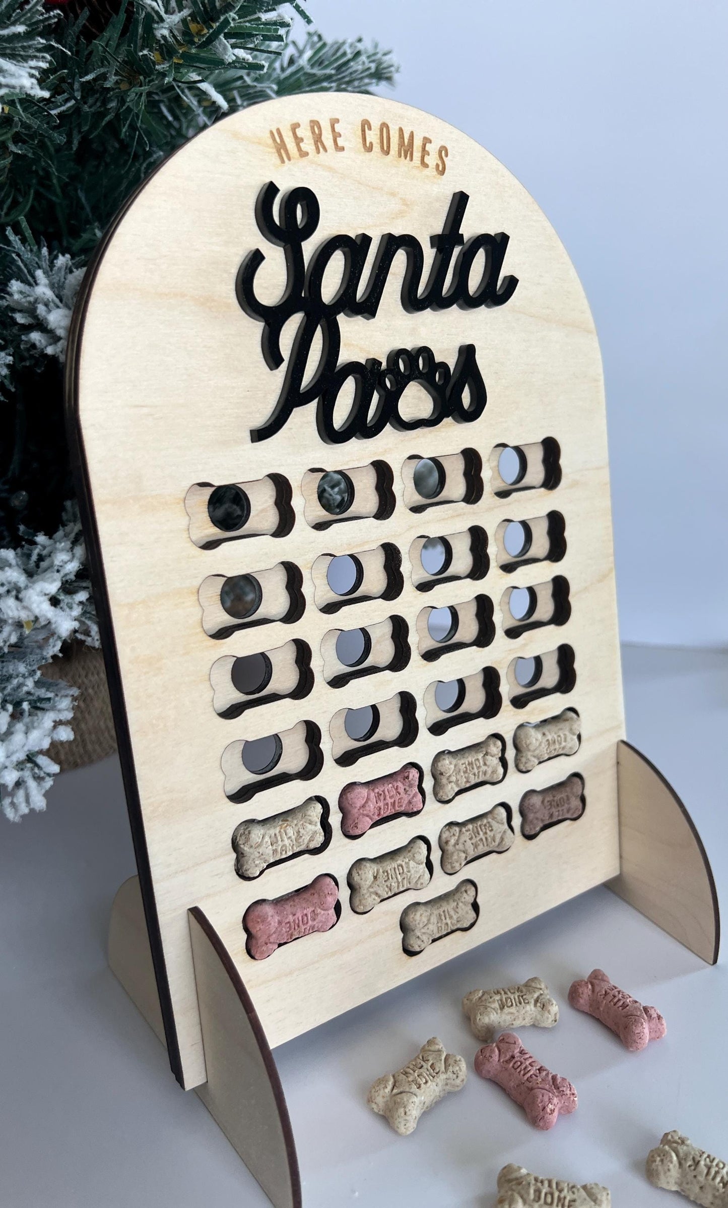 Personalized Dog Advent Calendar, Christmas Countdown, Custom Gift for Pet Lover, Dog Treat Advent, New Puppy, Treat Holder, Dog Mom