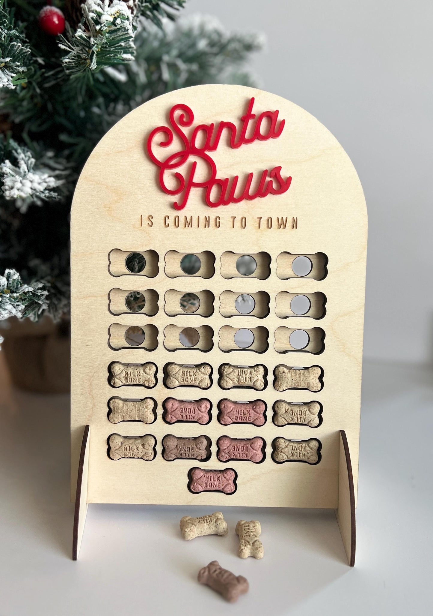 Personalized Dog Advent Calendar, Christmas Countdown, Custom Gift for Pet Lover, Dog Treat Advent, New Puppy, Treat Holder, Dog Mom