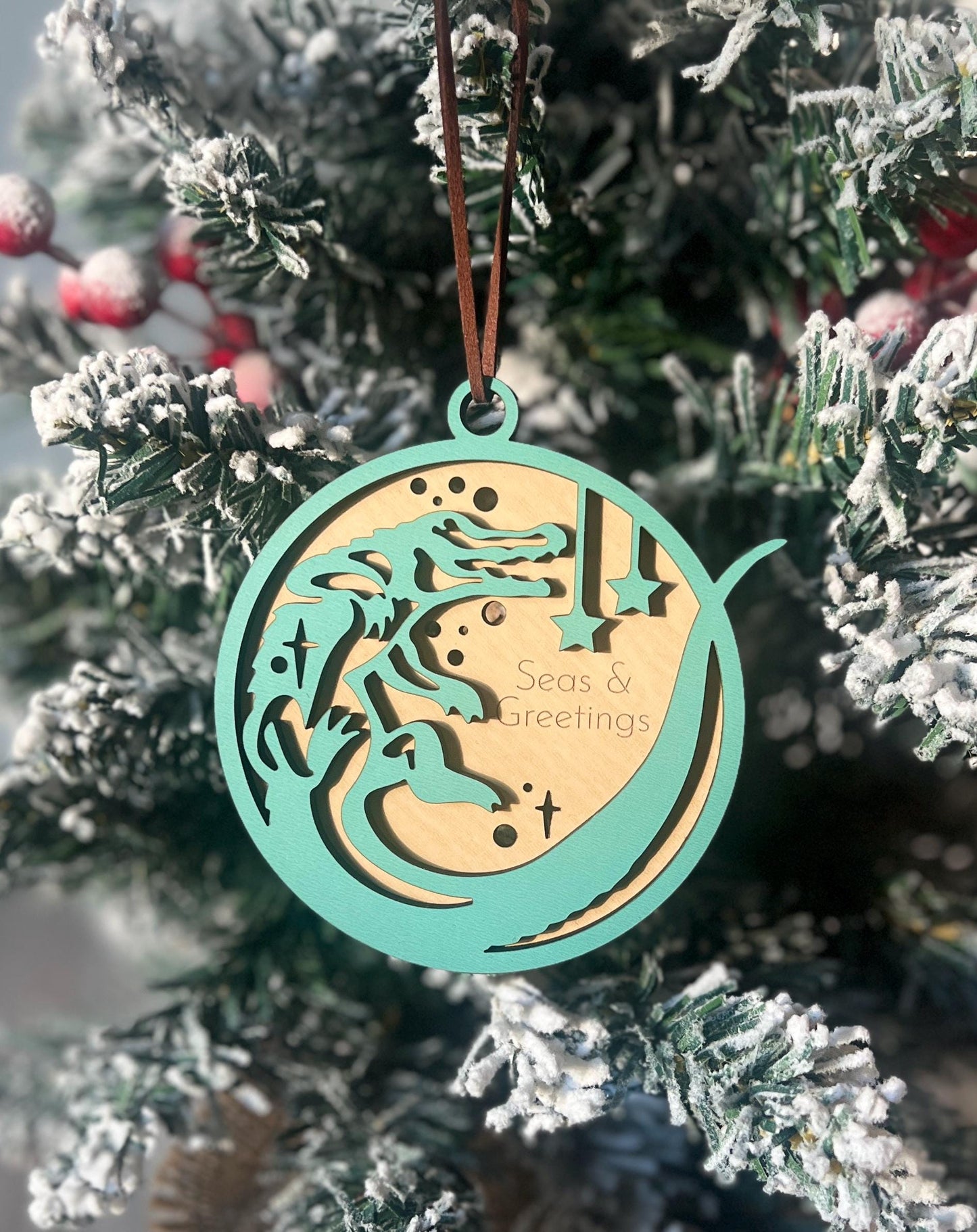 Personalized Gator Christmas Ornament, Custom Alligator Gift, Florida Coastal Present, Gator Lover