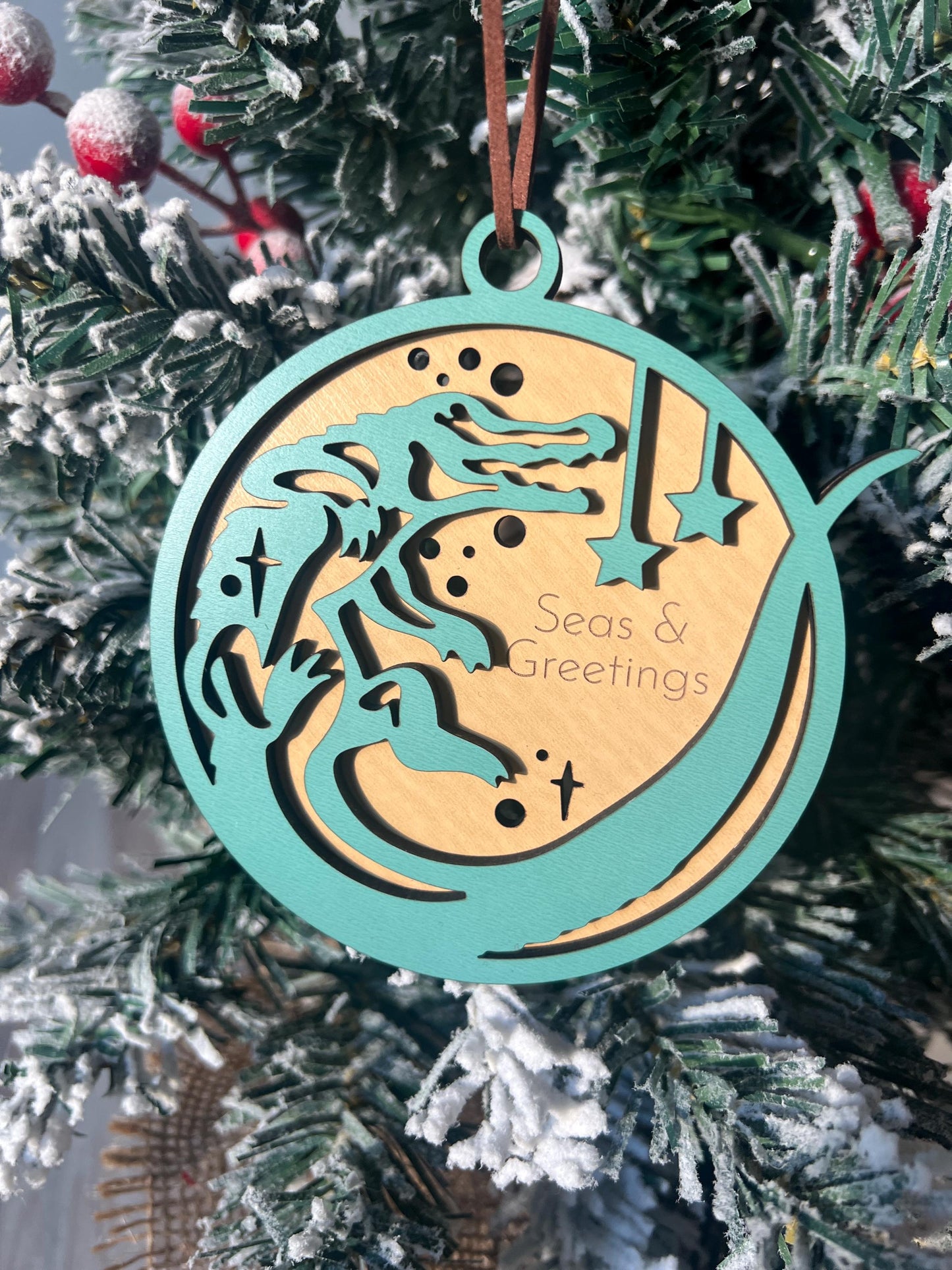 Personalized Gator Christmas Ornament, Custom Alligator Gift, Florida Coastal Present, Gator Lover