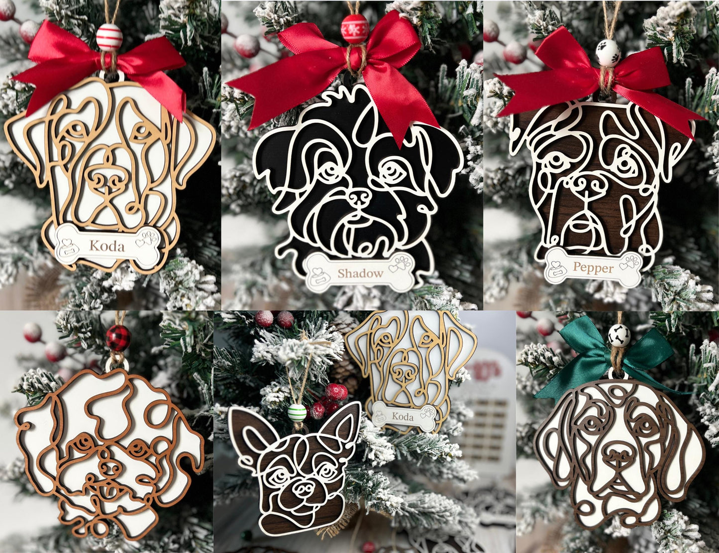 Custom Dog Ornament, Personalized Pet Lover Gift, Dog Mom Present, New Puppy Owner, Weiner Dog