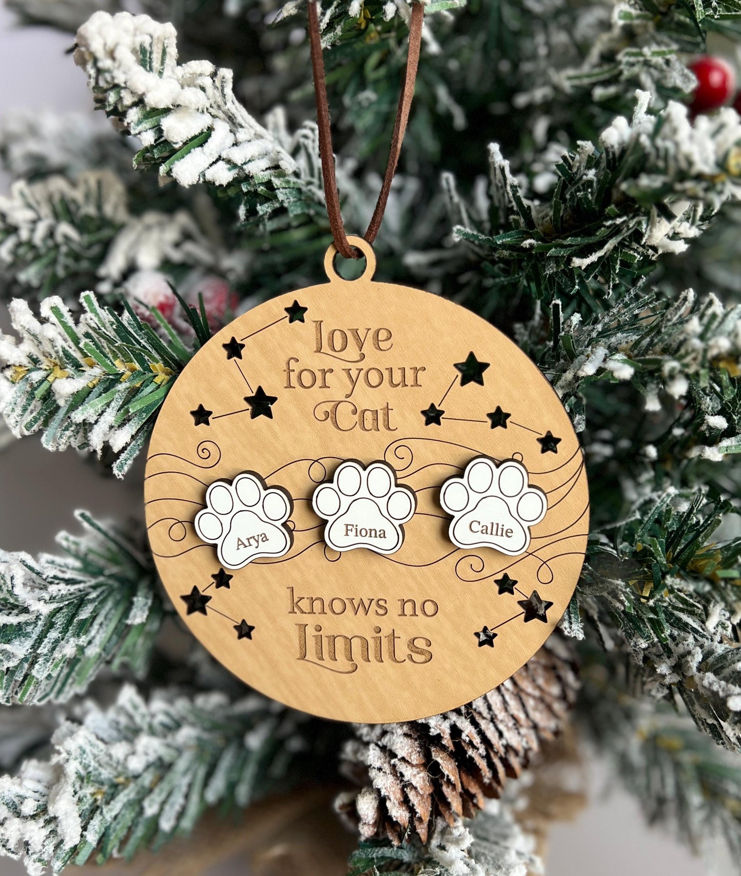 Personalized Cat Christmas Ornament, Cat Mom Xmas Gift, Cat Lover Present, New Kitty Owner Present, Pet Lover, Cat Mama