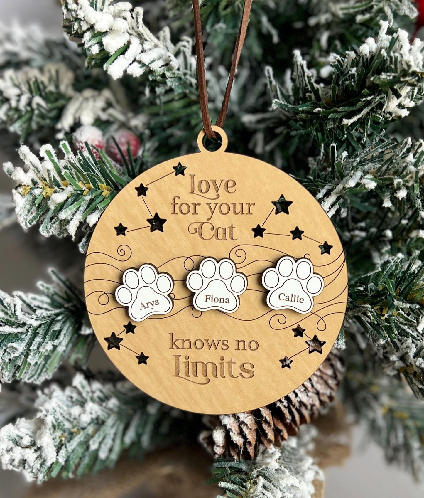 Personalized Cat Christmas Ornament, Cat Mom Xmas Gift, Cat Lover Present, New Kitty Owner Present, Pet Lover, Cat Mama