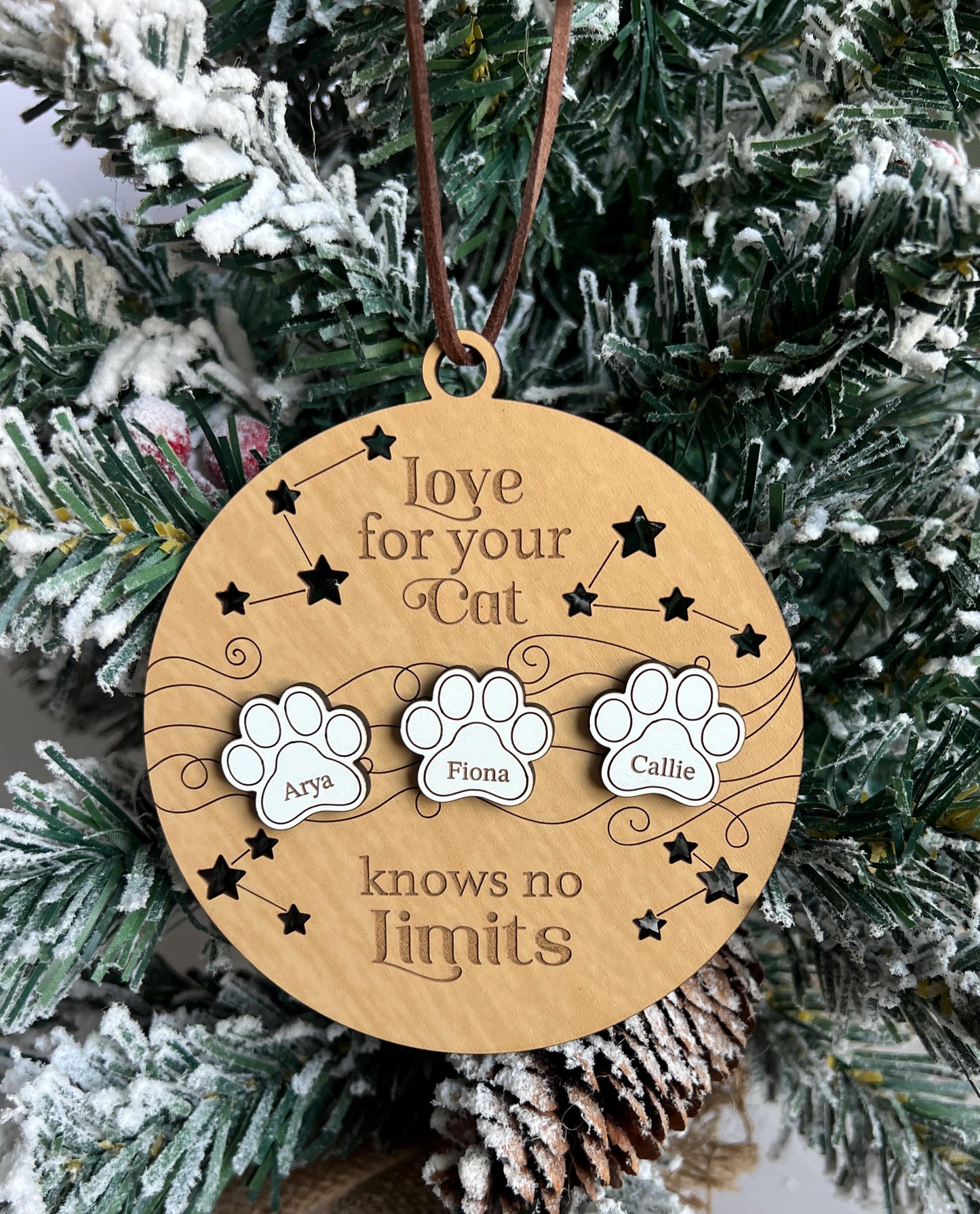 Personalized Cat Christmas Ornament, Cat Mom Xmas Gift, Cat Lover Present, New Kitty Owner Present, Pet Lover, Cat Mama
