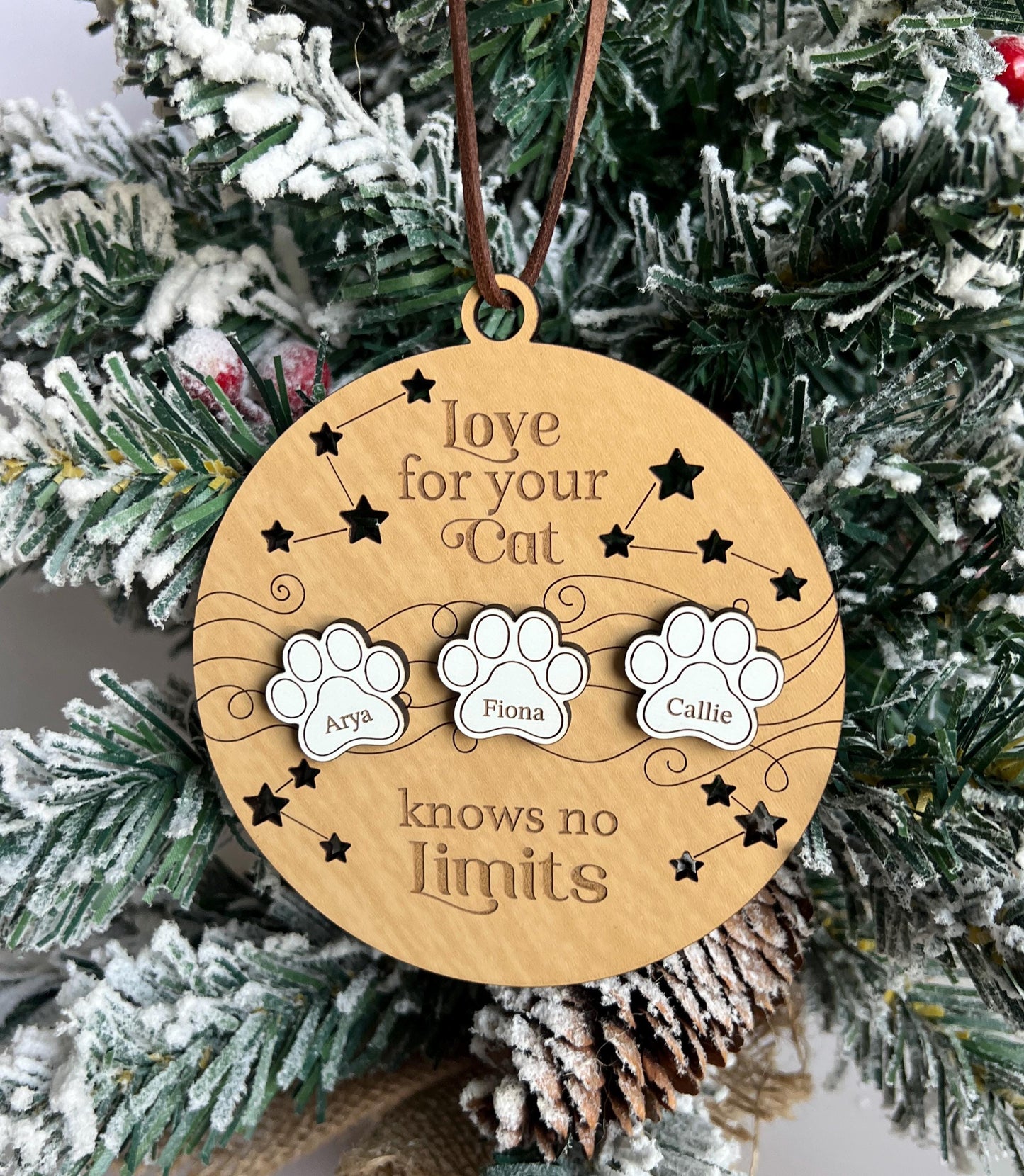 Personalized Cat Christmas Ornament, Cat Mom Xmas Gift, Cat Lover Present, New Kitty Owner Present, Pet Lover, Cat Mama