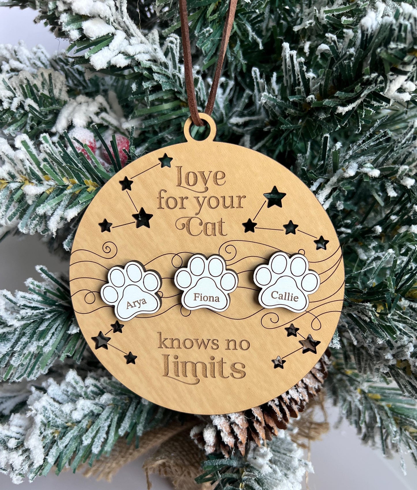 Personalized Cat Christmas Ornament, Cat Mom Xmas Gift, Cat Lover Present, New Kitty Owner Present, Pet Lover, Cat Mama