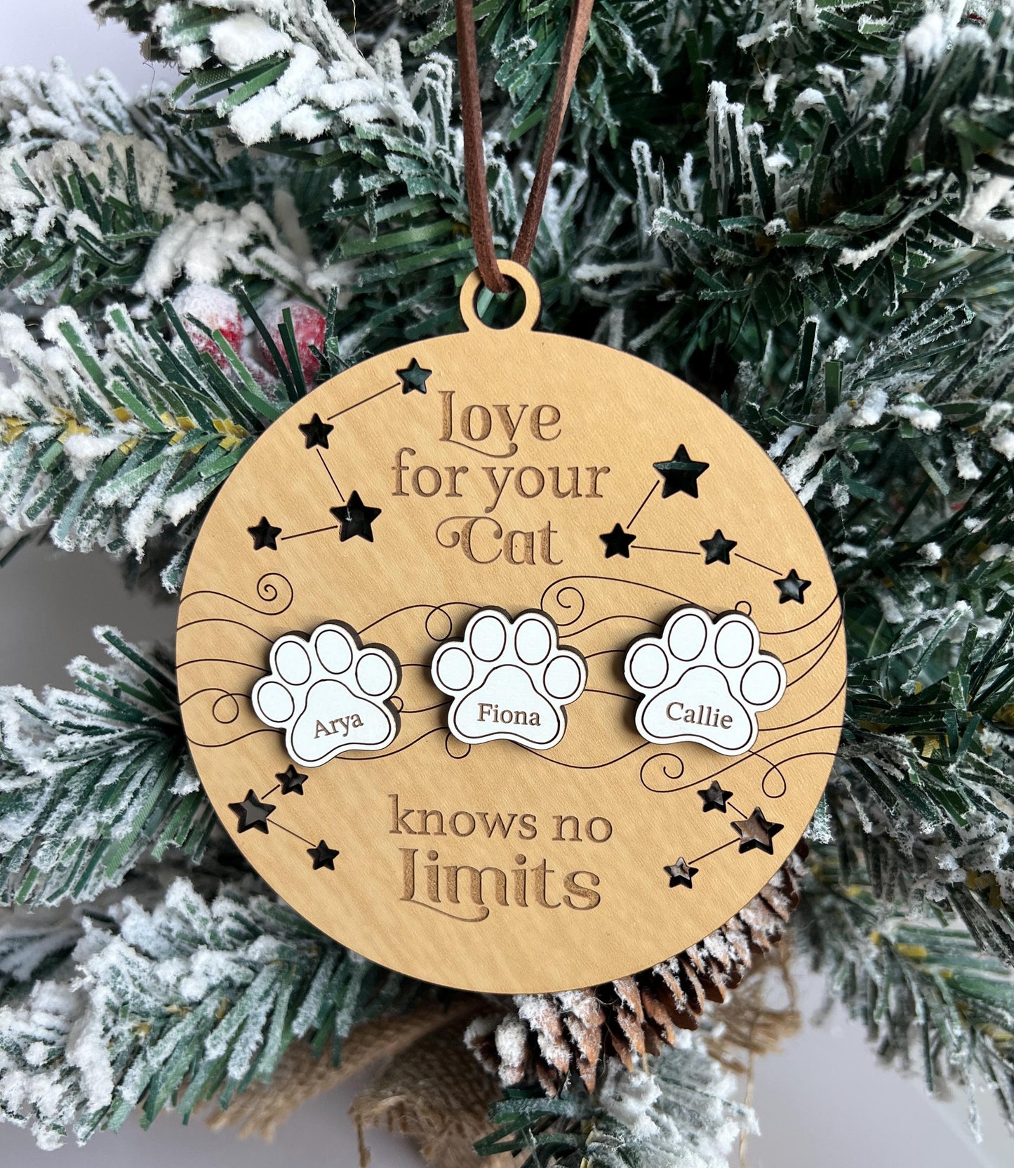 Personalized Cat Christmas Ornament, Cat Mom Xmas Gift, Cat Lover Present, New Kitty Owner Present, Pet Lover, Cat Mama
