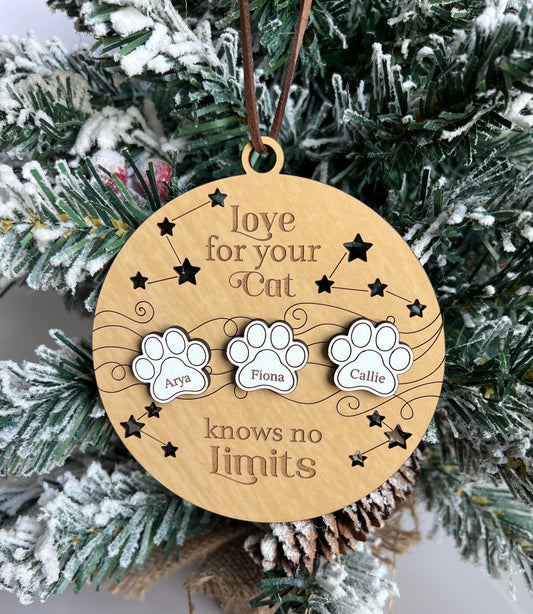 Personalized Cat Christmas Ornament, Cat Mom Xmas Gift, Cat Lover Present, New Kitty Owner Present, Pet Lover, Cat Mama