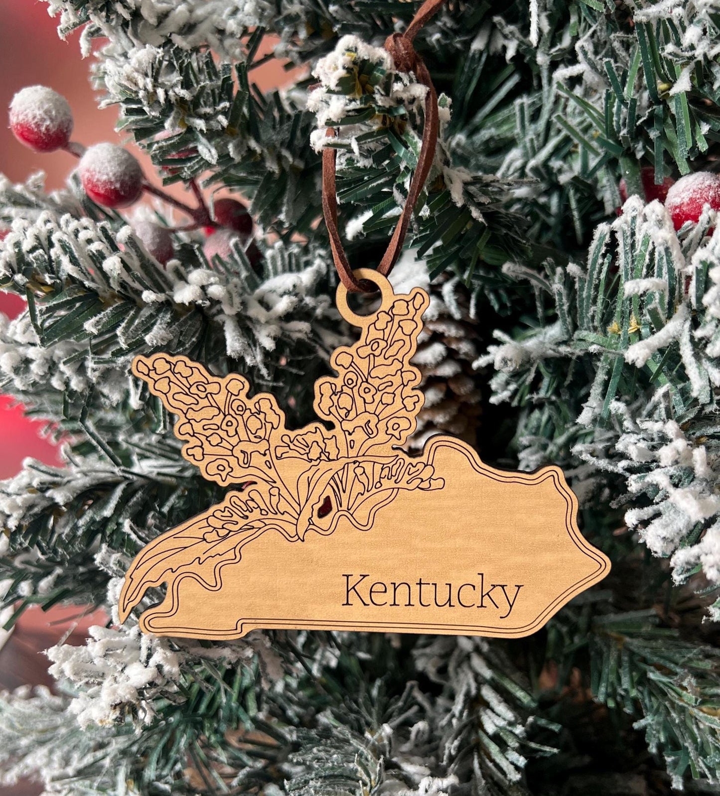 USA State Flower Christmas Ornament, New Home, New State, Housewarming Gift, Home State