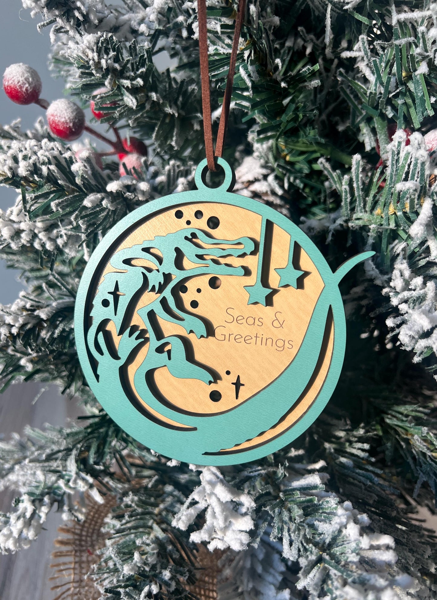 Personalized Gator Christmas Ornament, Custom Alligator Gift, Florida Coastal Present, Gator Lover