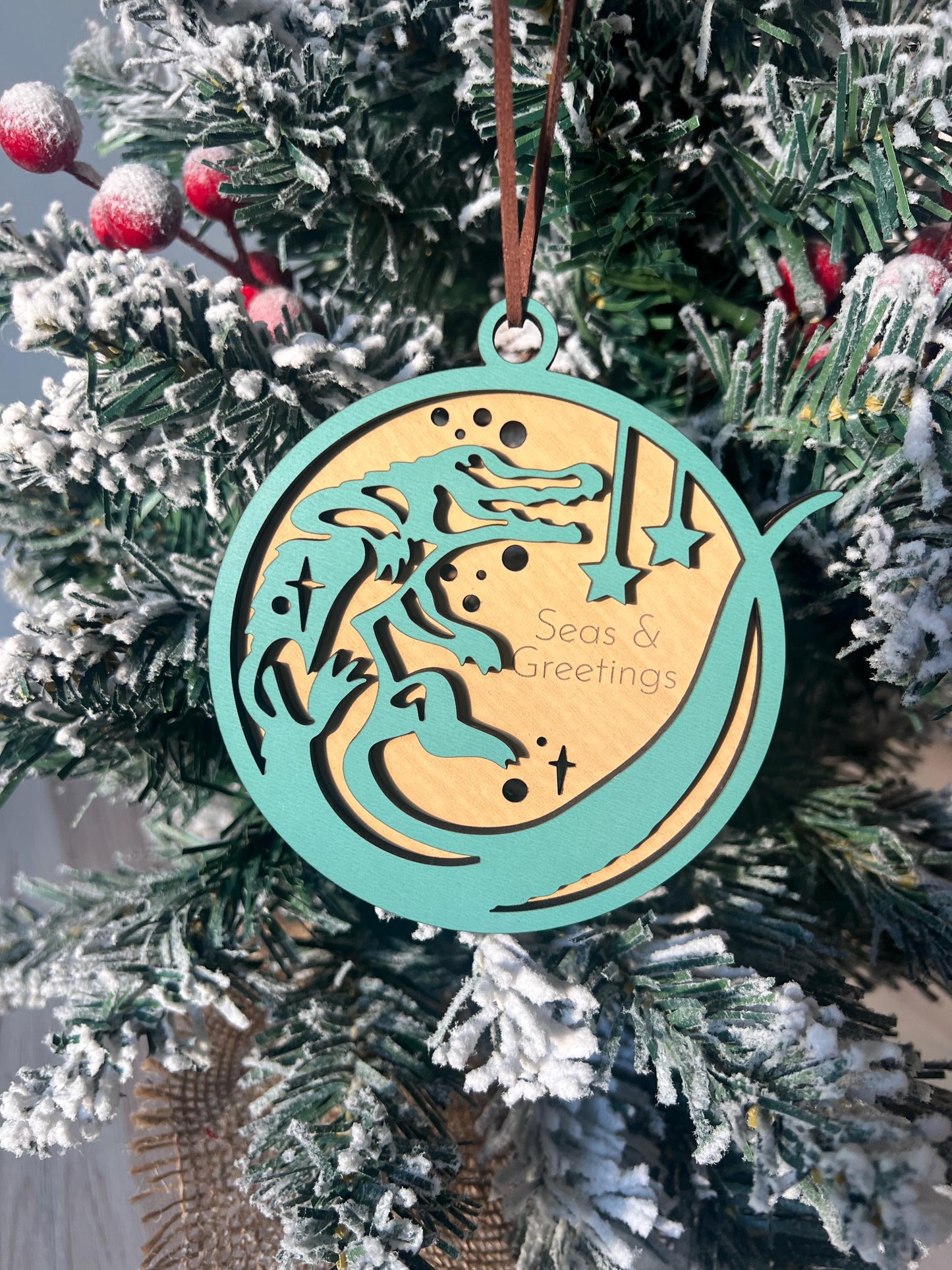Personalized Gator Christmas Ornament, Custom Alligator Gift, Florida Coastal Present, Gator Lover