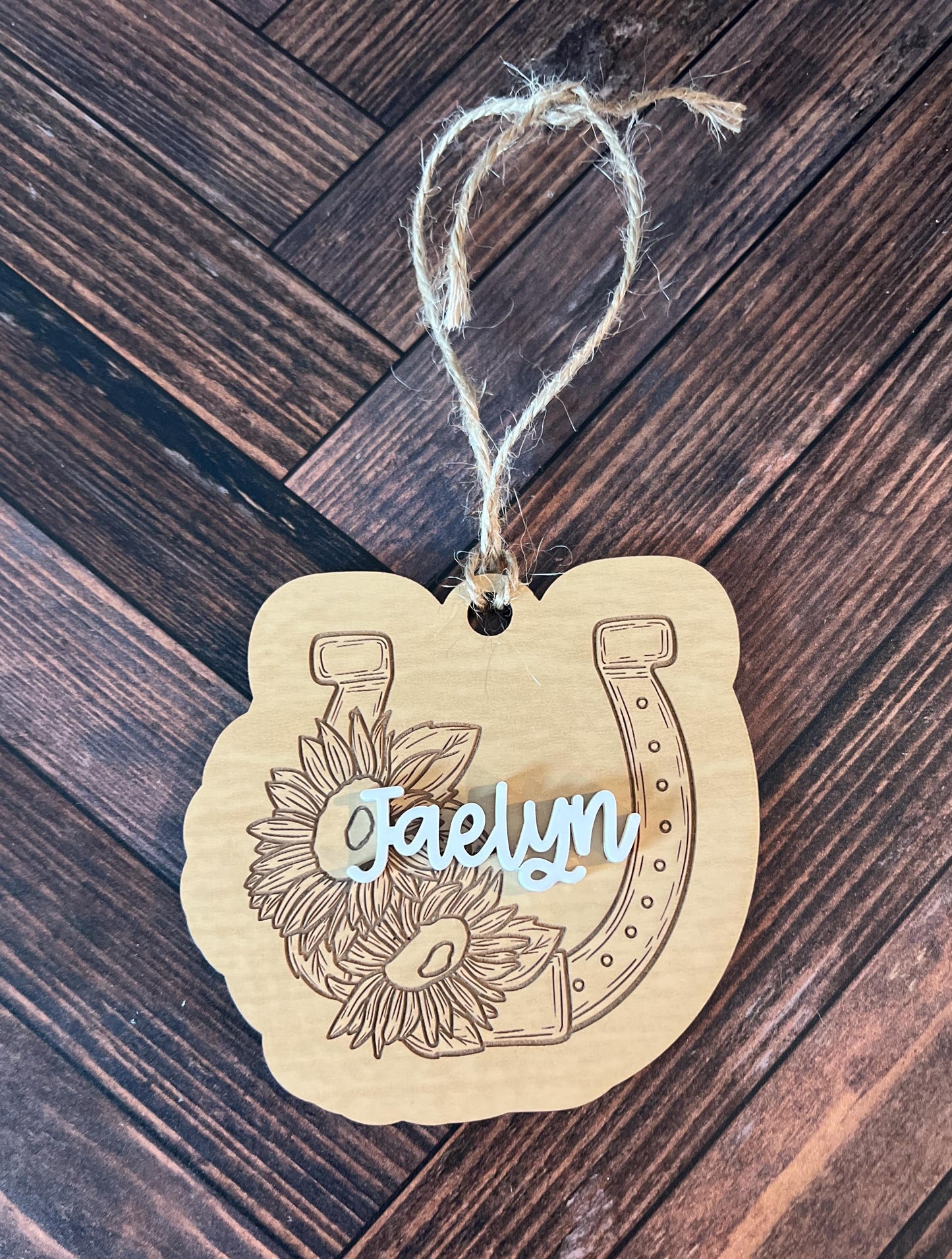 Personalized Horse Ornament, Custom Equestrian gift, Horseback Riding Girl Boy, Christmas, Horseback rider present, Gift for horse lover