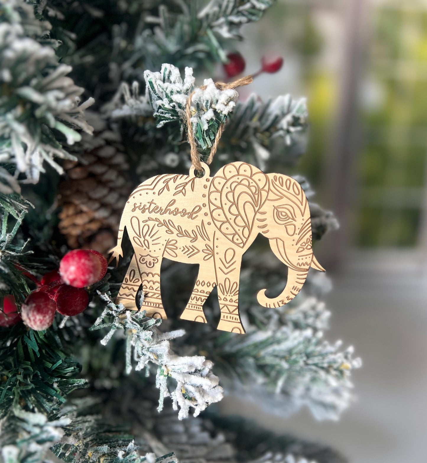 Sisterhood Elephant Christmas Ornament, Gift for Friend, Best Friend Present, Gift for Her, Bestie Gift