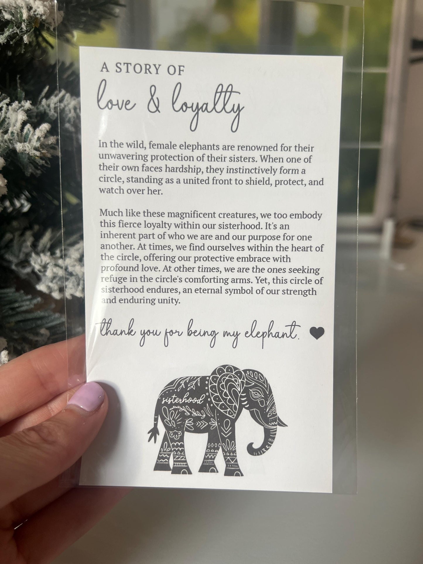 Sisterhood Elephant Christmas Ornament, Gift for Friend, Best Friend Present, Gift for Her, Bestie Gift