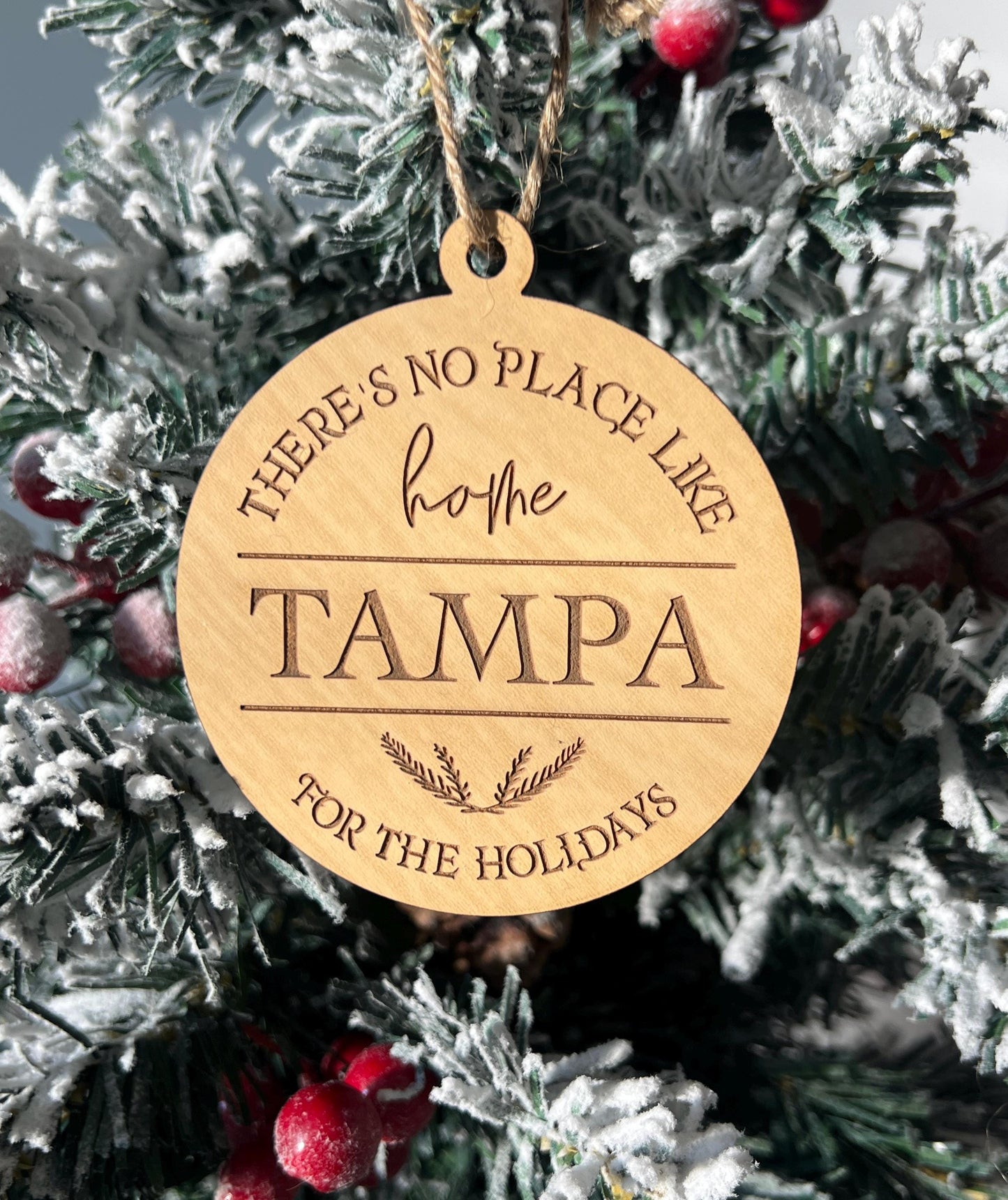 City Zip Code Christmas Ornament, Home for the holidays, New Homeowner gift, Custom Realtor Present, Housewarming Gift, Stocking Stuffer