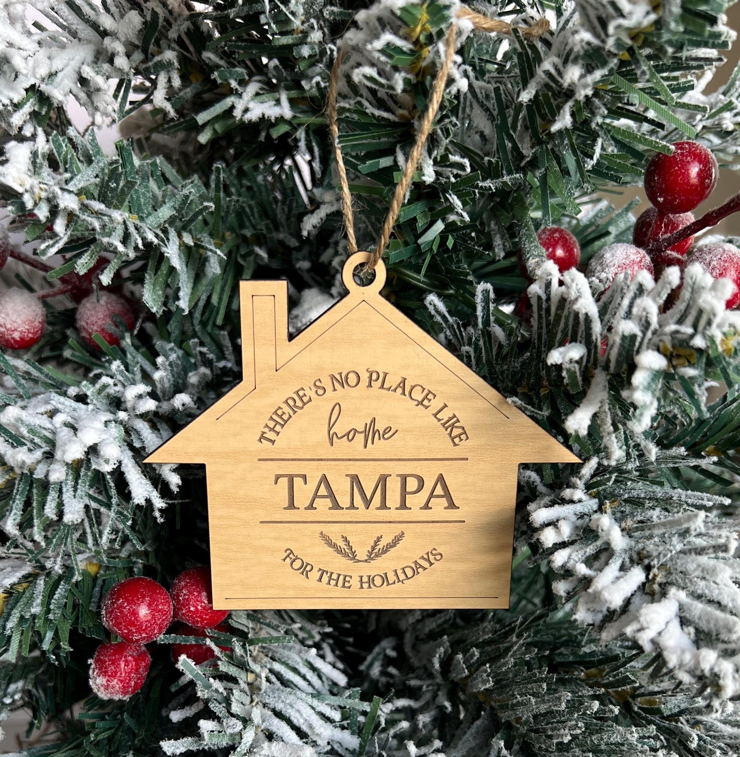 City Zip Code Christmas Ornament, Home for the holidays, New Homeowner gift, Custom Realtor Present, Housewarming Gift, Stocking Stuffer