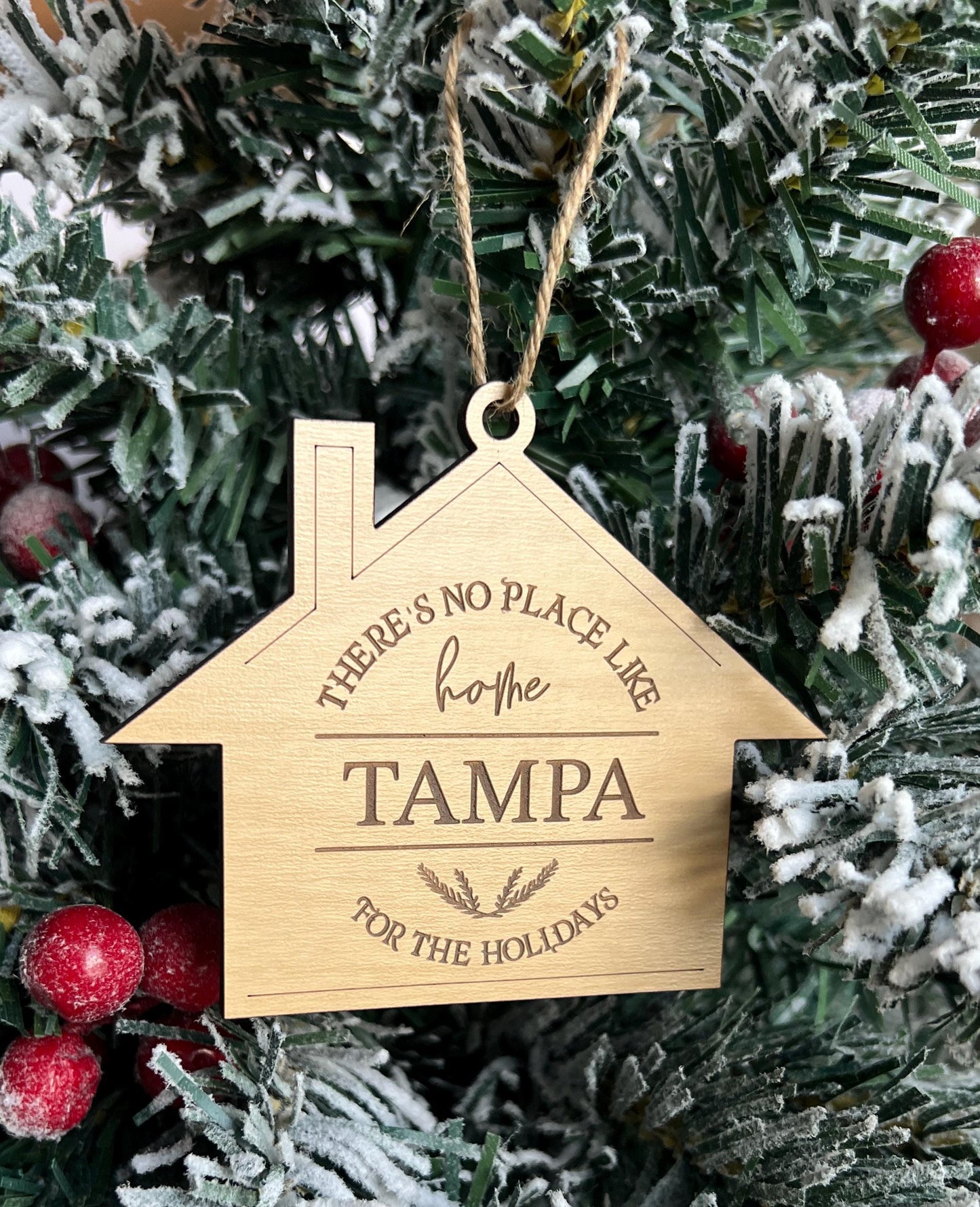 City Zip Code Christmas Ornament, Home for the holidays, New Homeowner gift, Custom Realtor Present, Housewarming Gift, Stocking Stuffer