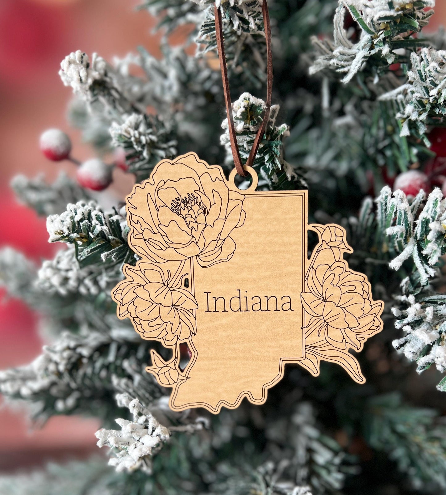 USA State Flower Christmas Ornament, New Home, New State, Housewarming Gift, Home State