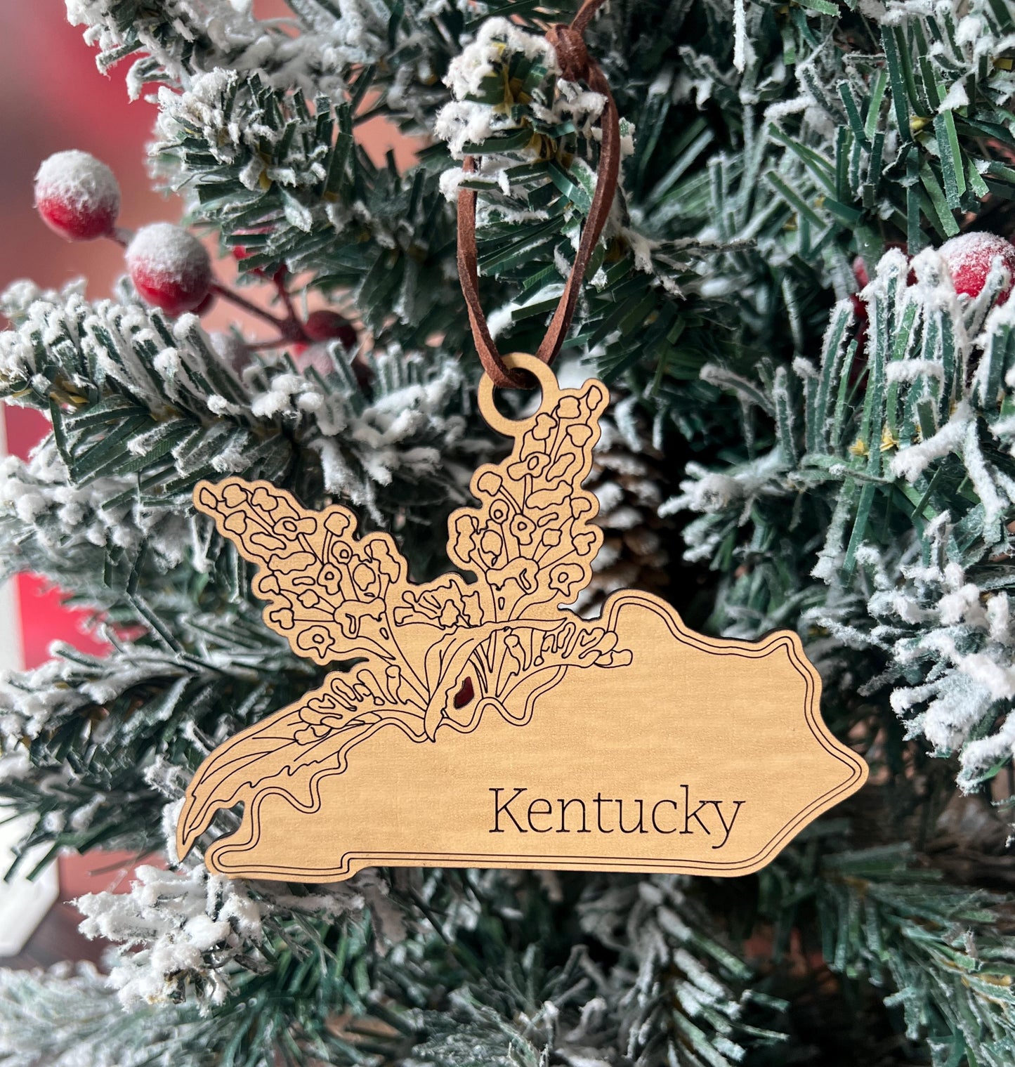 USA State Flower Christmas Ornament, New Home, New State, Housewarming Gift, Home State