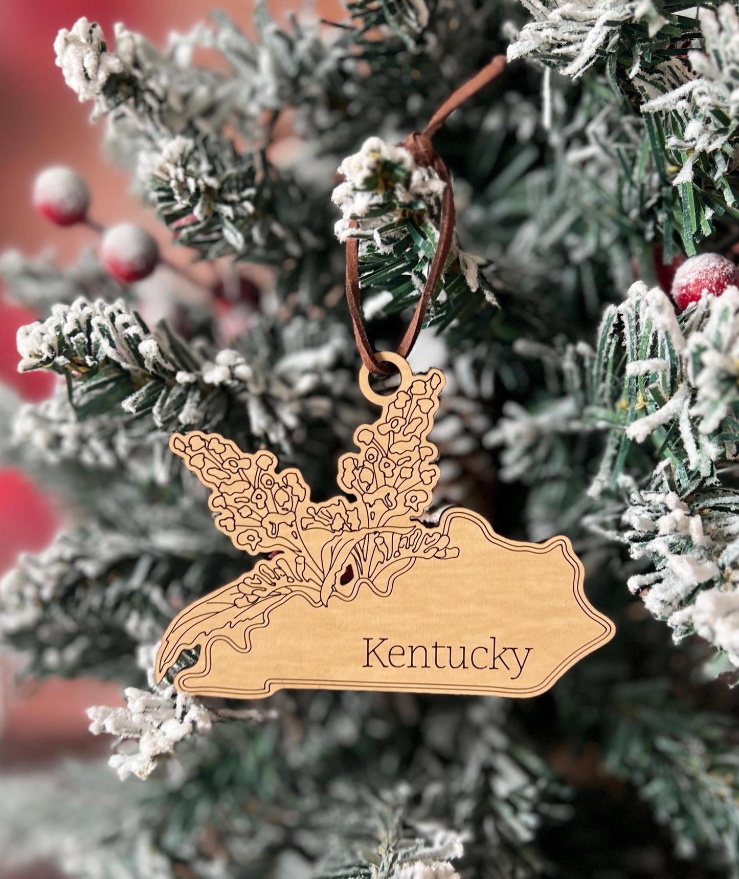 USA State Flower Christmas Ornament, New Home, New State, Housewarming Gift, Home State