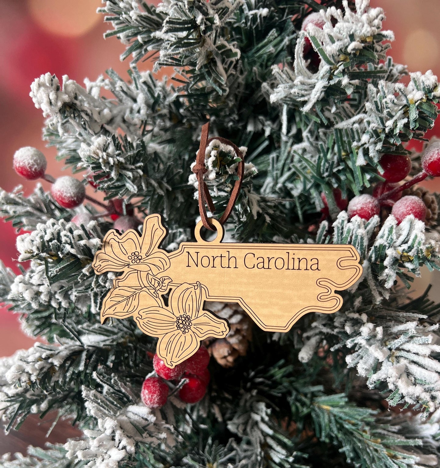 USA State Flower Christmas Ornament, New Home, New State, Housewarming Gift, Home State