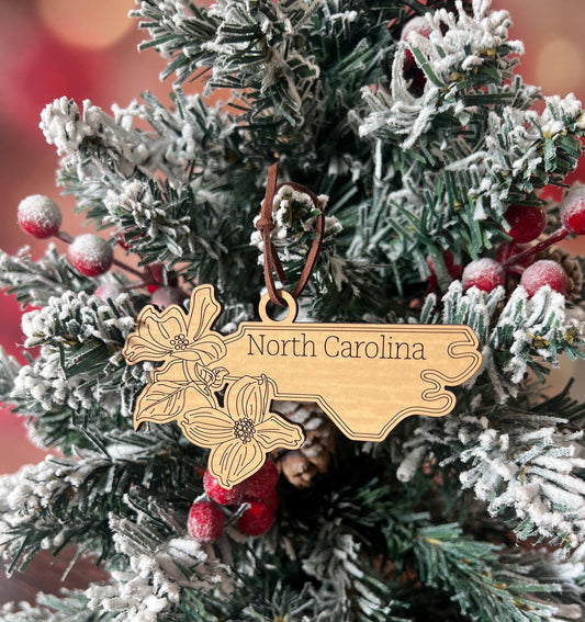 USA State Flower Christmas Ornament, New Home, New State, Housewarming Gift, Home State