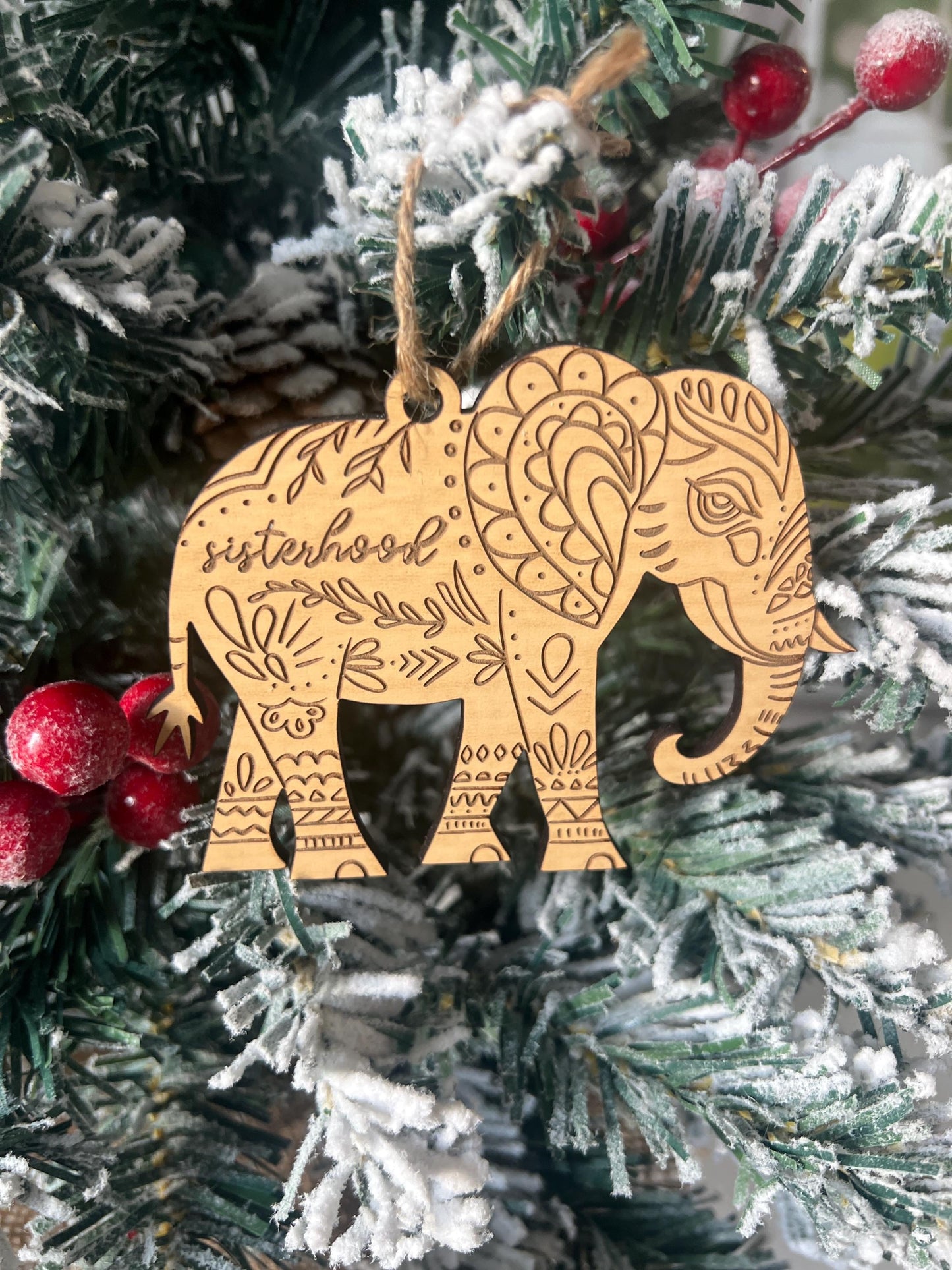 Sisterhood Elephant Christmas Ornament, Gift for Friend, Best Friend Present, Gift for Her, Bestie Gift
