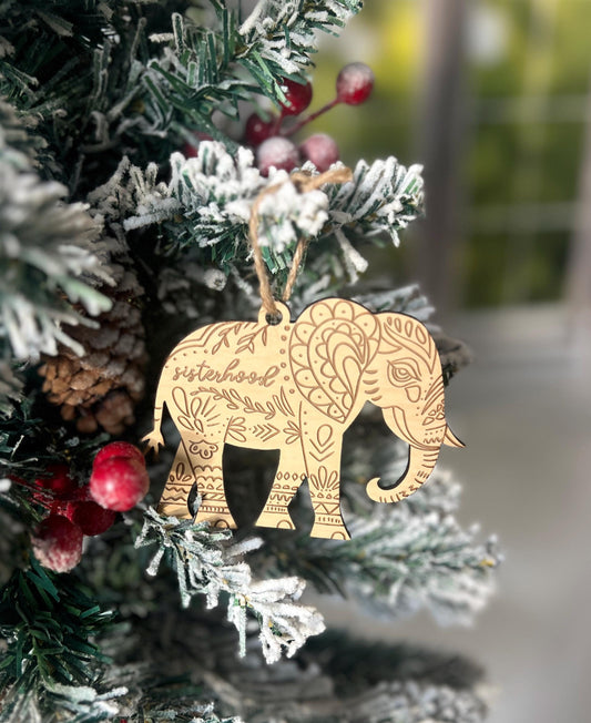 Sisterhood Elephant Christmas Ornament, Gift for Friend, Best Friend Present, Gift for Her, Bestie Gift