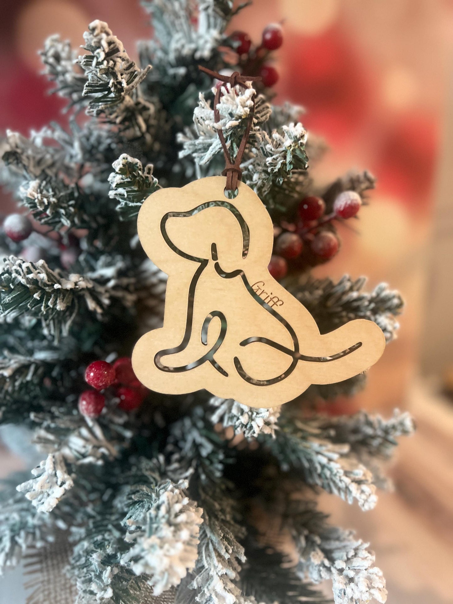 Personalized Dog Cat Christmas Ornament, Custom Pet Ornament, Cat Mom, Dog Mom Present, New Cat Dog Owner Gift, Pet Lover