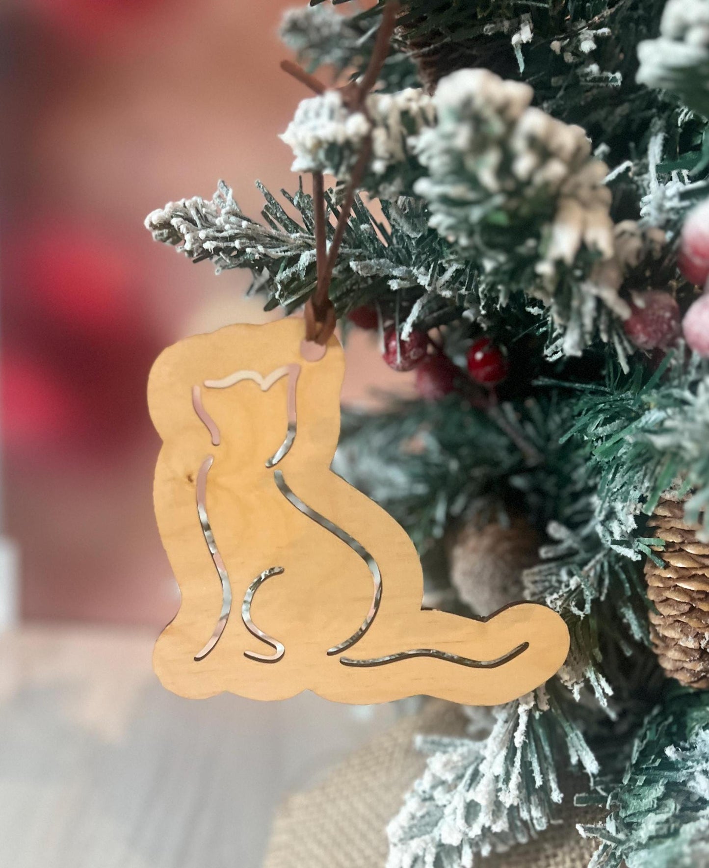 Personalized Dog Cat Christmas Ornament, Custom Pet Ornament, Cat Mom, Dog Mom Present, New Cat Dog Owner Gift, Pet Lover