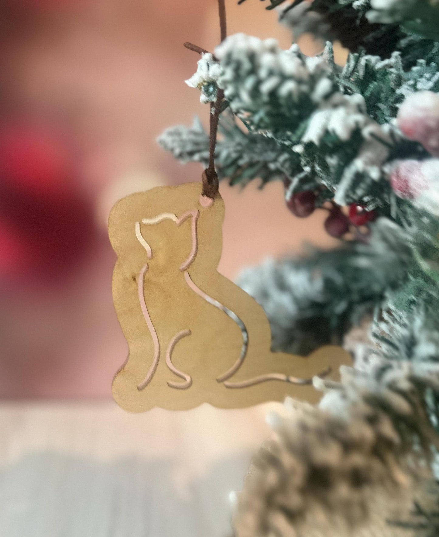 Personalized Dog Cat Christmas Ornament, Custom Pet Ornament, Cat Mom, Dog Mom Present, New Cat Dog Owner Gift, Pet Lover