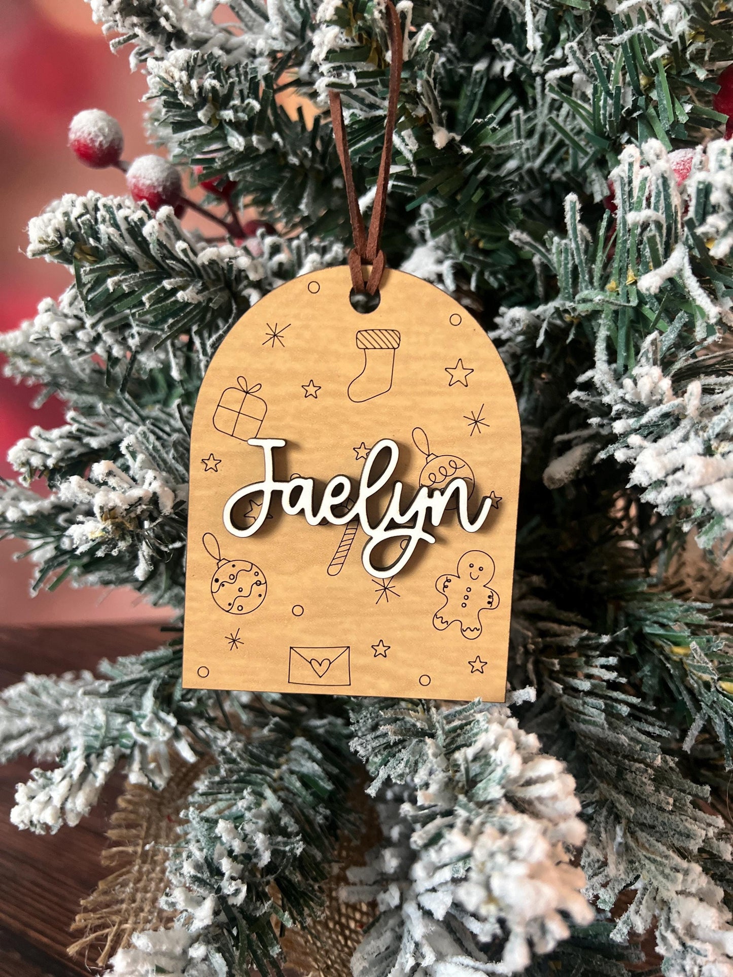 Personalized Christmas Stocking Name Tags, Custom Gift Name Tag, Christmas Stocking Stuffer, Monogram Family Name gift