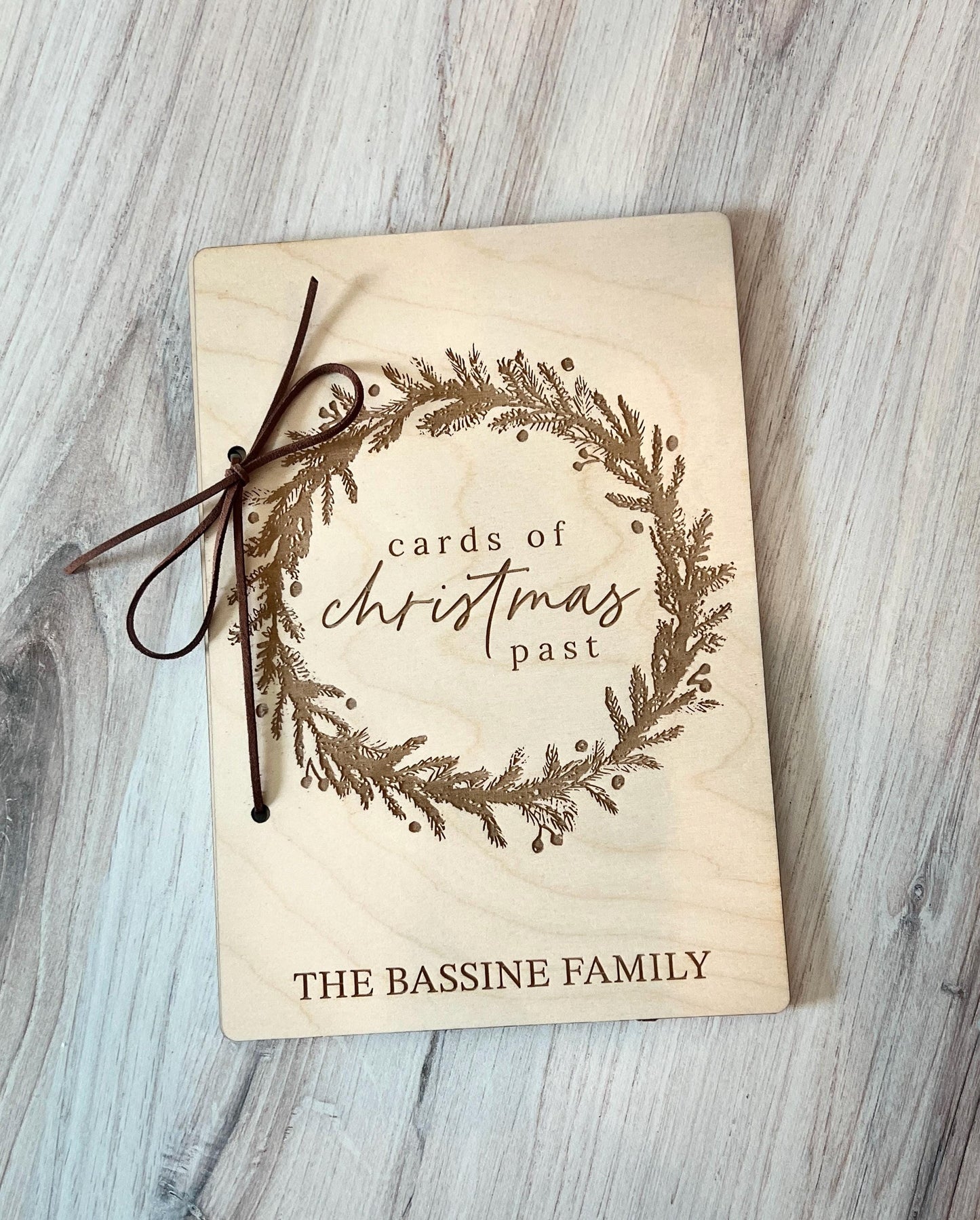 Personalized Christmas Card Holder, Custom Christmas Card Keeper, Cards of Christmas Past, Card Book, Xmas Memory Keepsake Book, Family