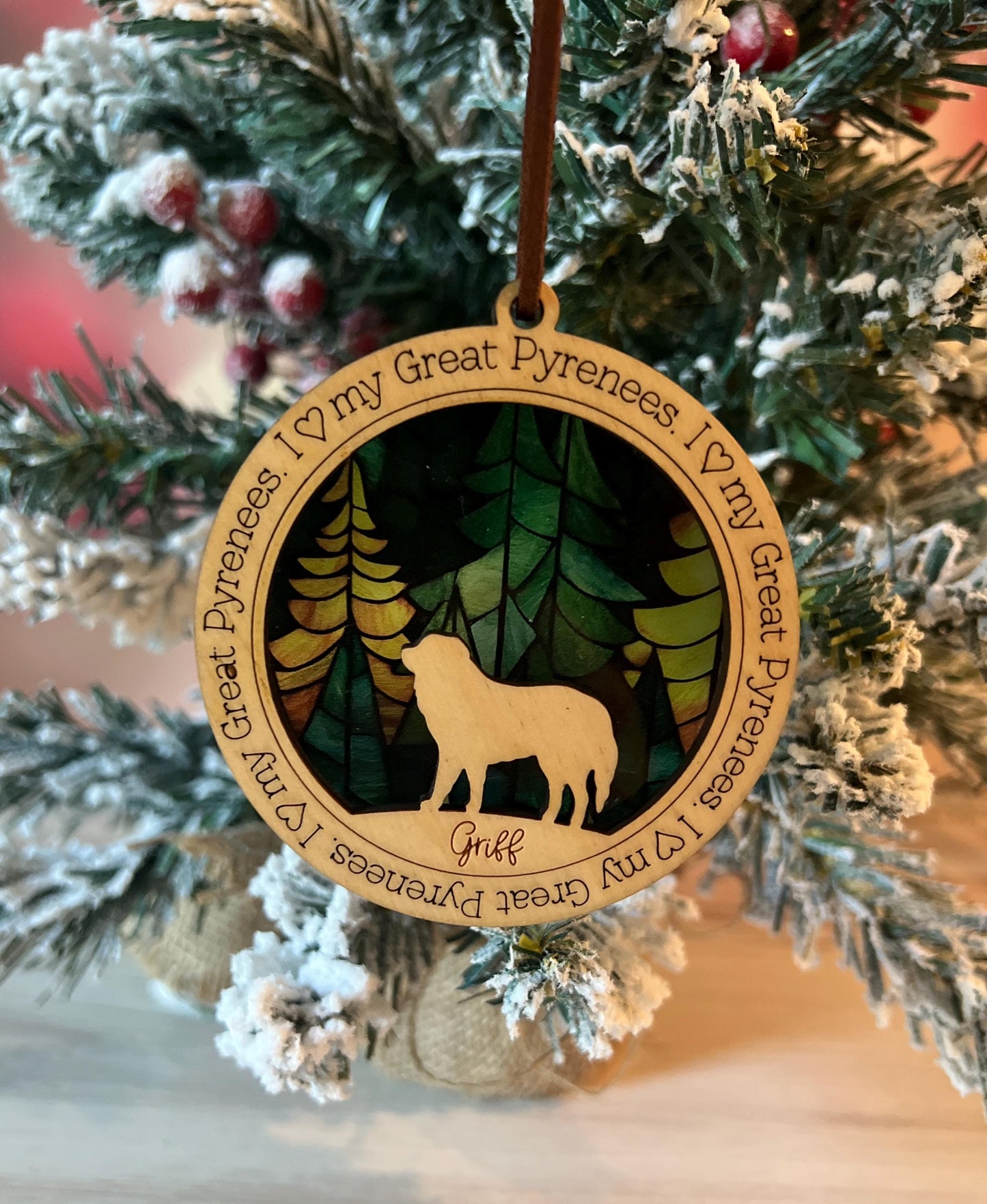 Personalized Dog Breed Christmas Ornament, Custom Dog Lover Gift, Dog Mom present, I love my Dog Gift, Pet Lover Gift