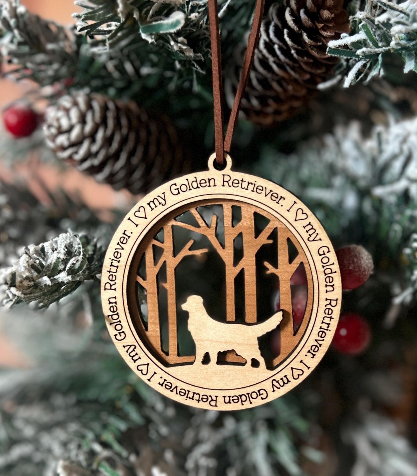 Personalized Dog Breed Christmas Ornament, Custom Dog Lover Gift, Dog Mom present, I love my Dog Gift, Pet Lover Gift