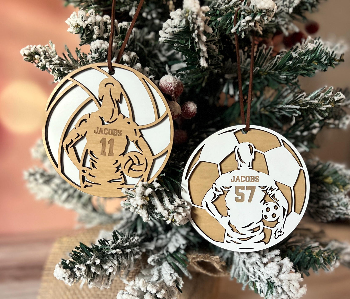 Personalized Soccer Player Christmas Ornament, Male and Female Soccer Team Gift, Sports Ornament, Senior Gift, Custom Soccer Present