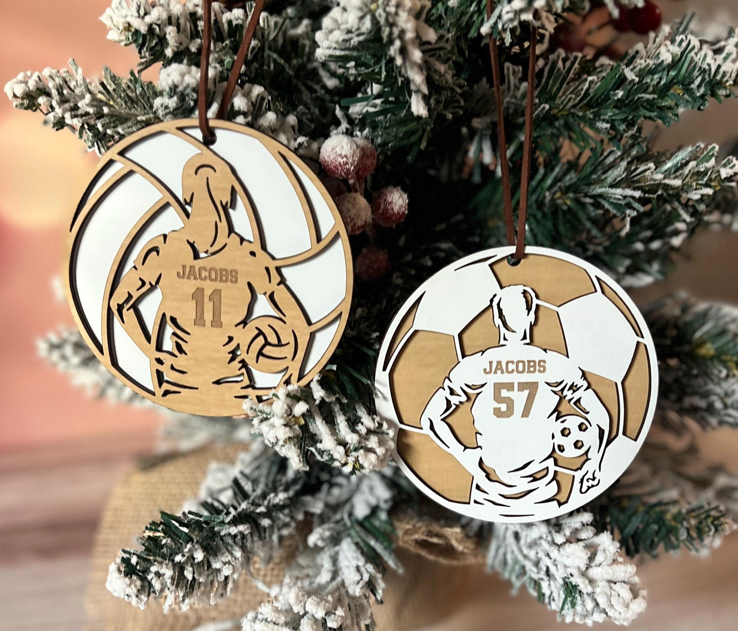 Personalized Soccer Player Christmas Ornament, Male and Female Soccer Team Gift, Sports Ornament, Senior Gift, Custom Soccer Present
