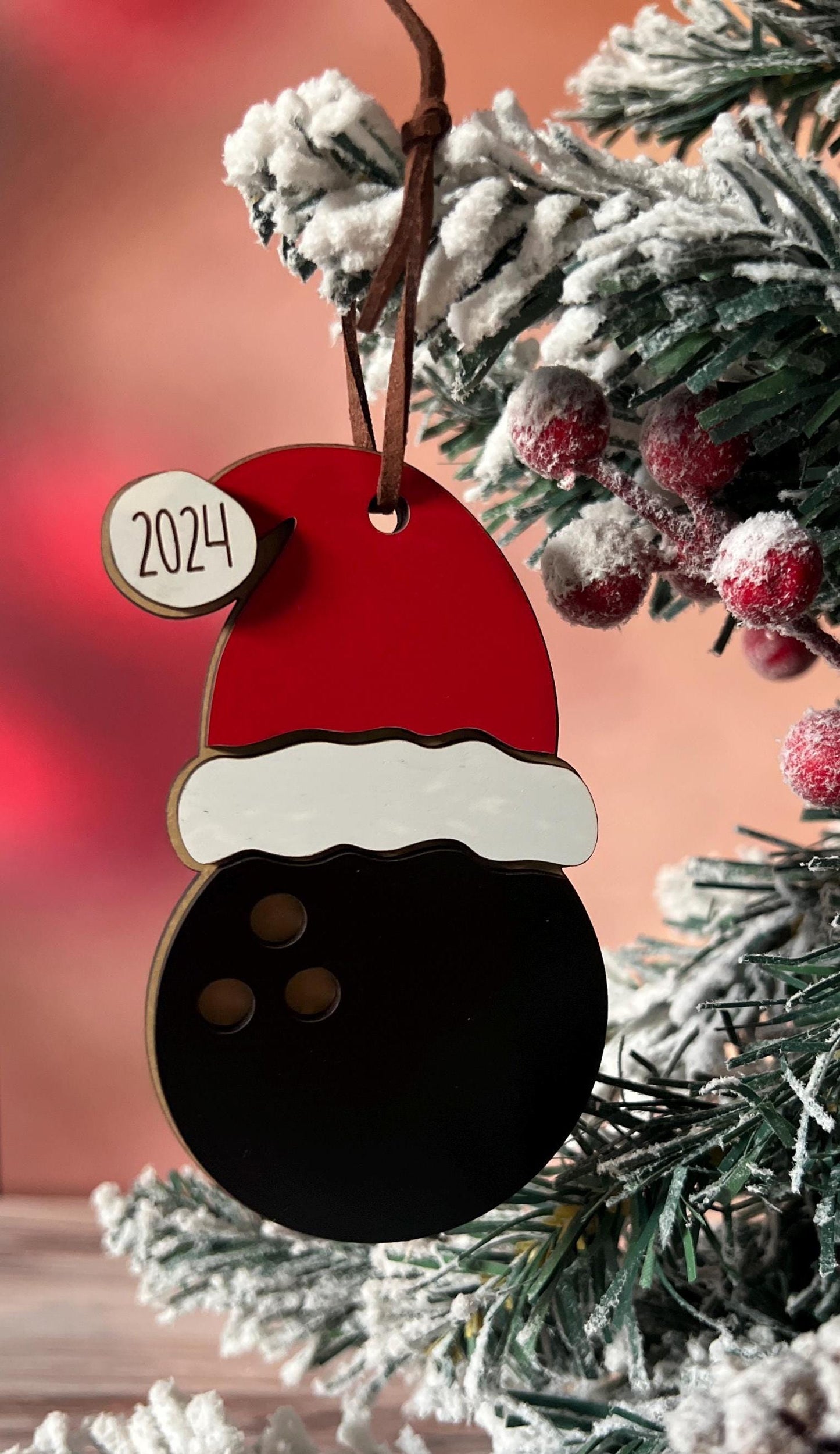 Personalized Sports Christmas Ornament, Volleyball Soccer Hockey Basketball Baseball Bowling Golf, Custom Sports Ornament Present