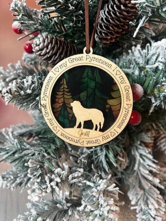 Personalized Dog Breed Christmas Ornament, Custom Dog Lover Gift, Dog Mom present, I love my Dog Gift, Pet Lover Gift