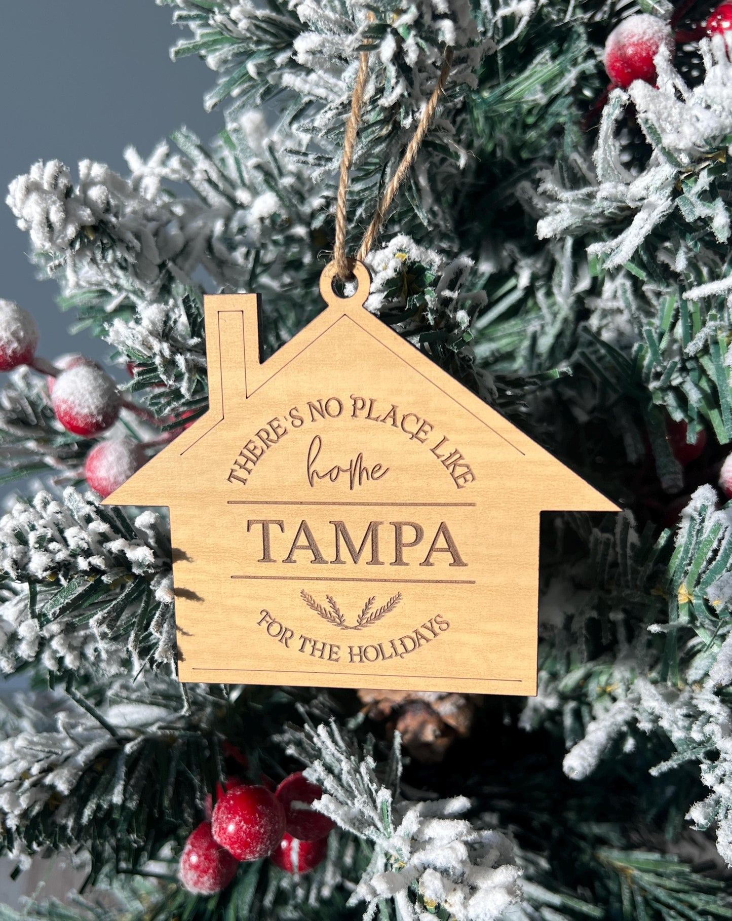 City Zip Code Christmas Ornament, Home for the holidays, New Homeowner gift, Custom Realtor Present, Housewarming Gift, Stocking Stuffer