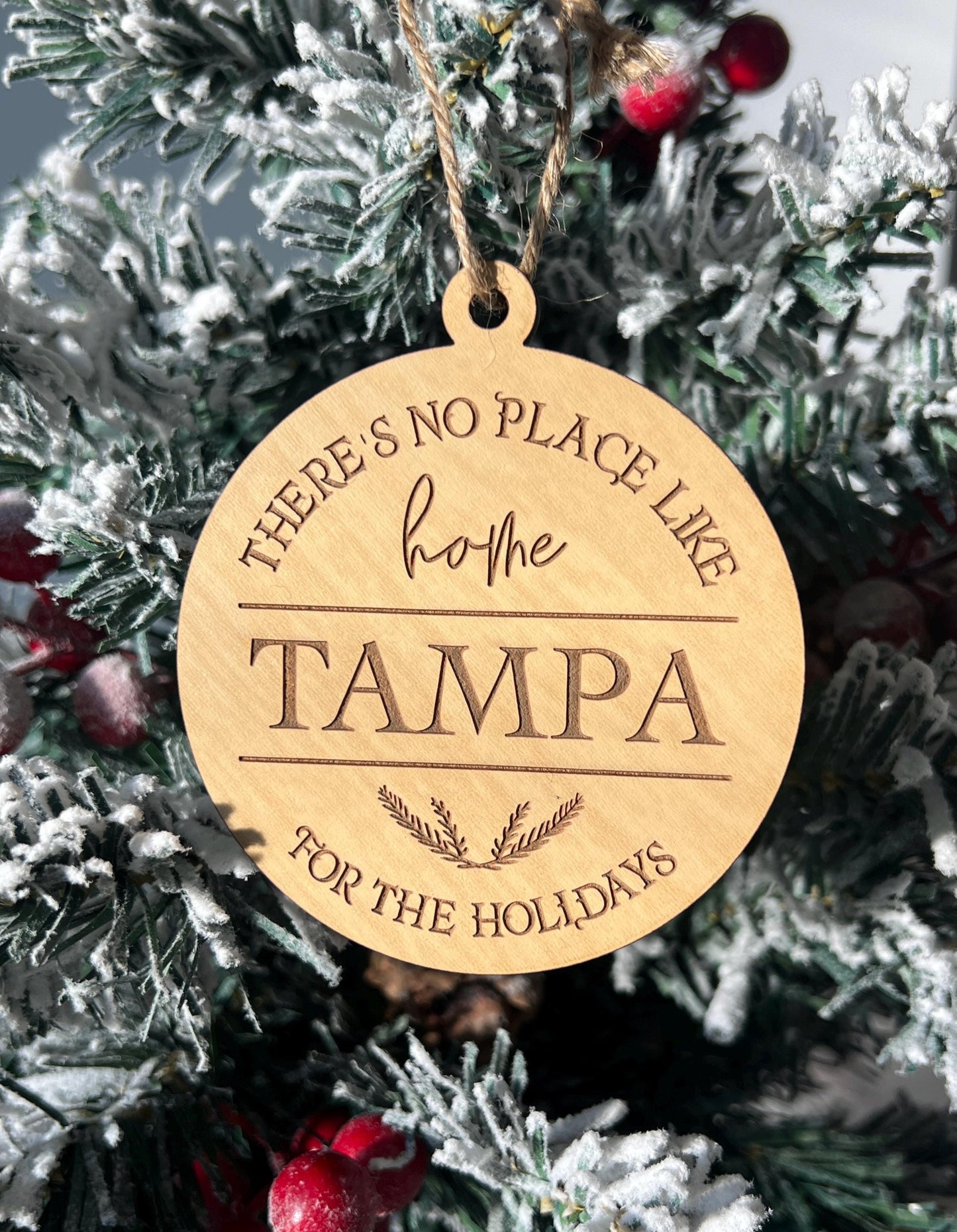 City Zip Code Christmas Ornament, Home for the holidays, New Homeowner gift, Custom Realtor Present, Housewarming Gift, Stocking Stuffer