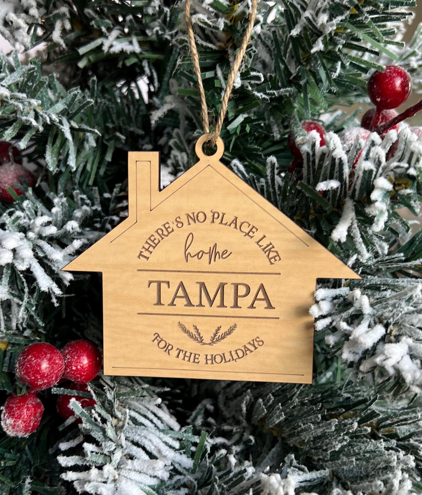 City Zip Code Christmas Ornament, Home for the holidays, New Homeowner gift, Custom Realtor Present, Housewarming Gift, Stocking Stuffer
