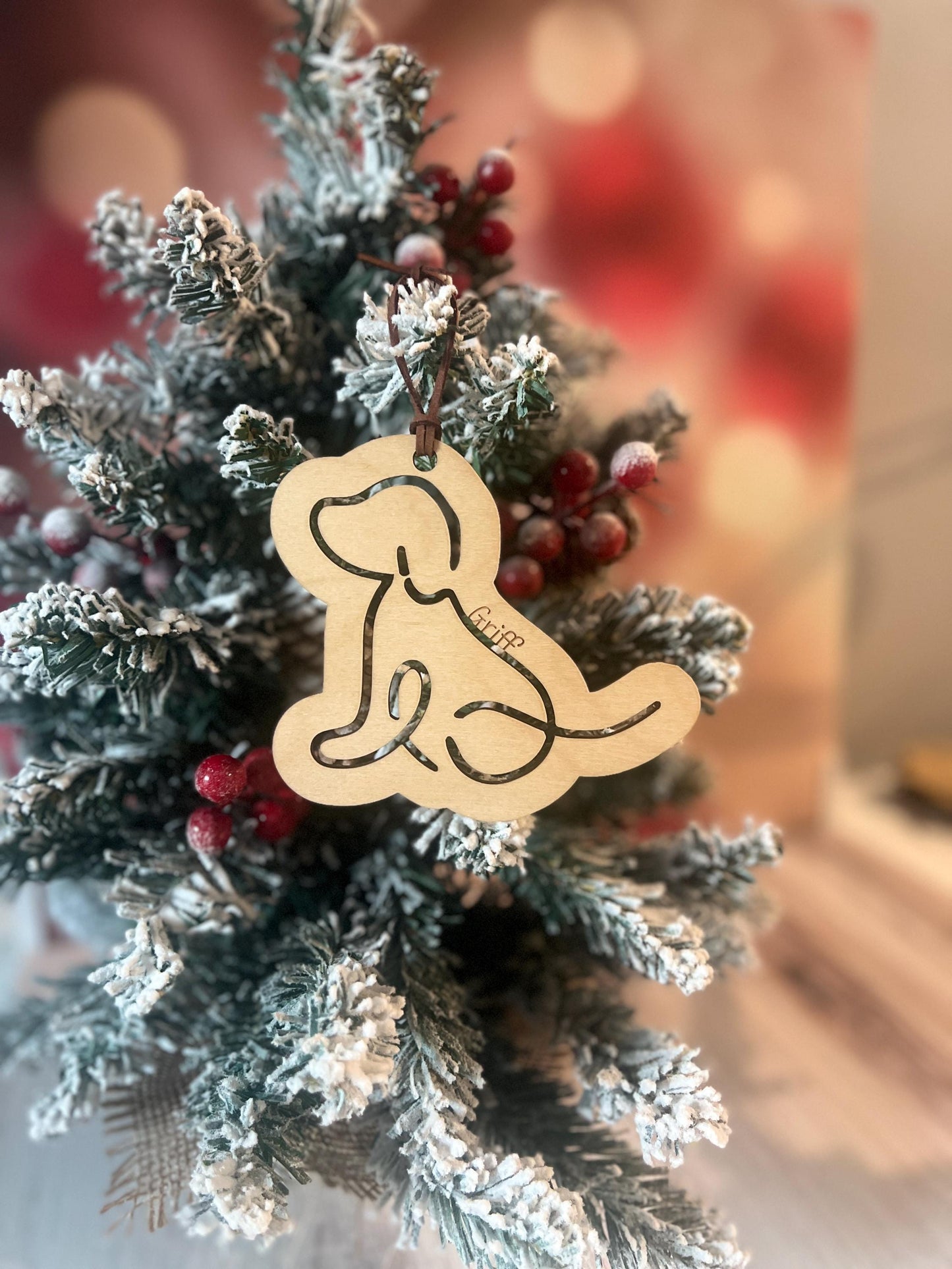 Personalized Dog Cat Christmas Ornament, Custom Pet Ornament, Cat Mom, Dog Mom Present, New Cat Dog Owner Gift, Pet Lover