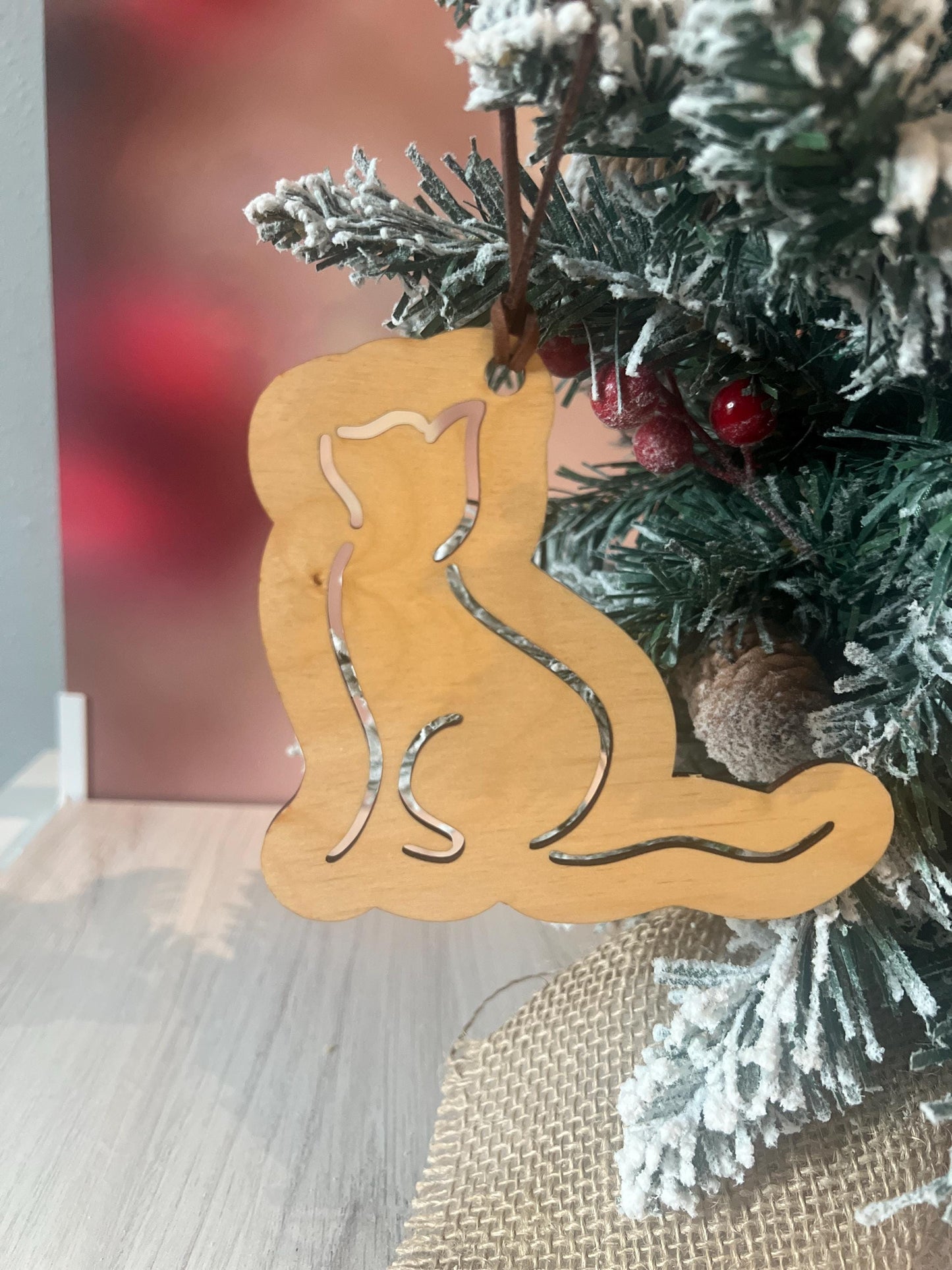 Personalized Dog Cat Christmas Ornament, Custom Pet Ornament, Cat Mom, Dog Mom Present, New Cat Dog Owner Gift, Pet Lover