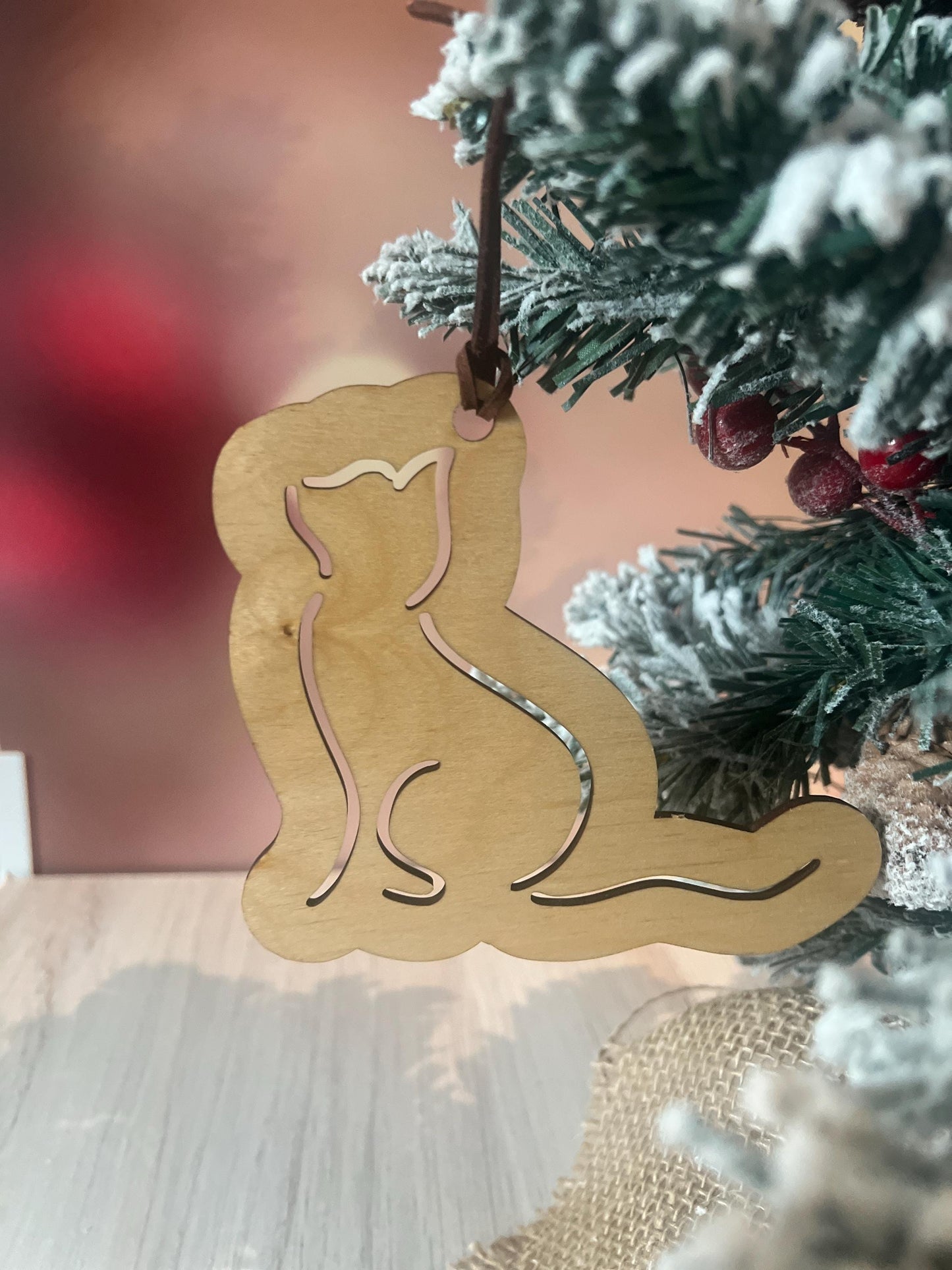 Personalized Dog Cat Christmas Ornament, Custom Pet Ornament, Cat Mom, Dog Mom Present, New Cat Dog Owner Gift, Pet Lover